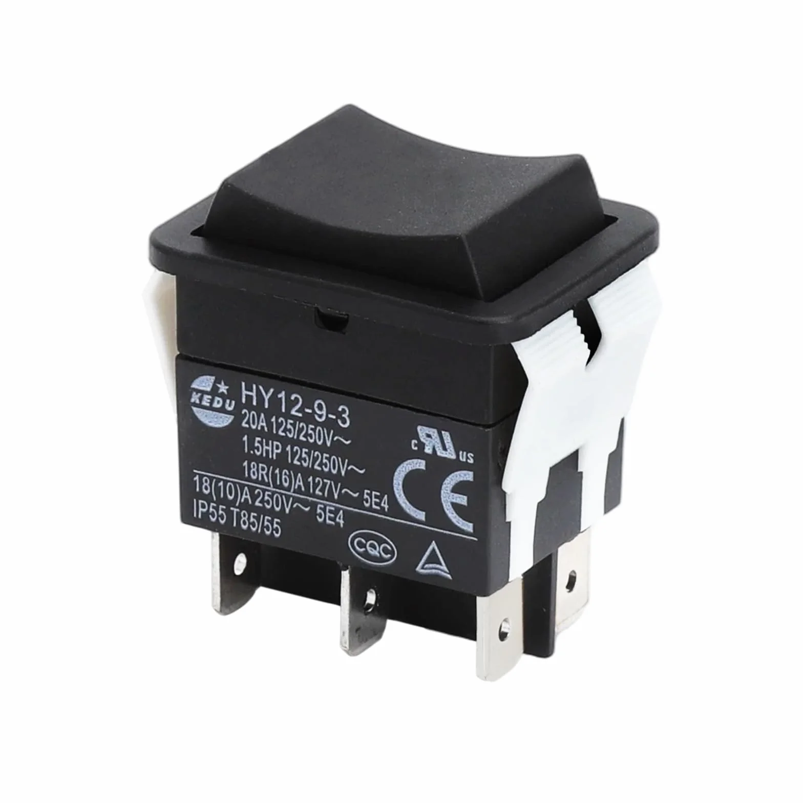 HENGBIRD 6-biegunowy przełącznik kołyskowy HY12-9-3 przełącznik przyciskowy 125/250 V 20 A 2HP przycisk wyłączony na industrialny elektryczny przełącznik Ripper do elektronarzędzi przemysłowych