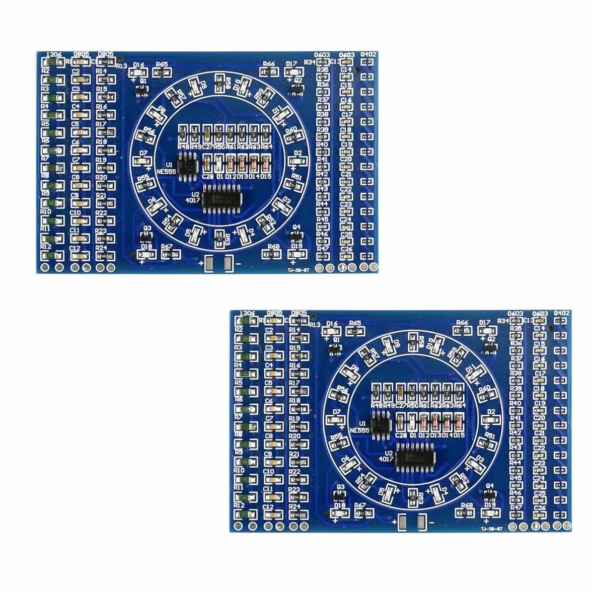 Fanny Skill Training DIY Kit Płytka Ćwiczeniowa NE555 LED SMD Obracające się Diody