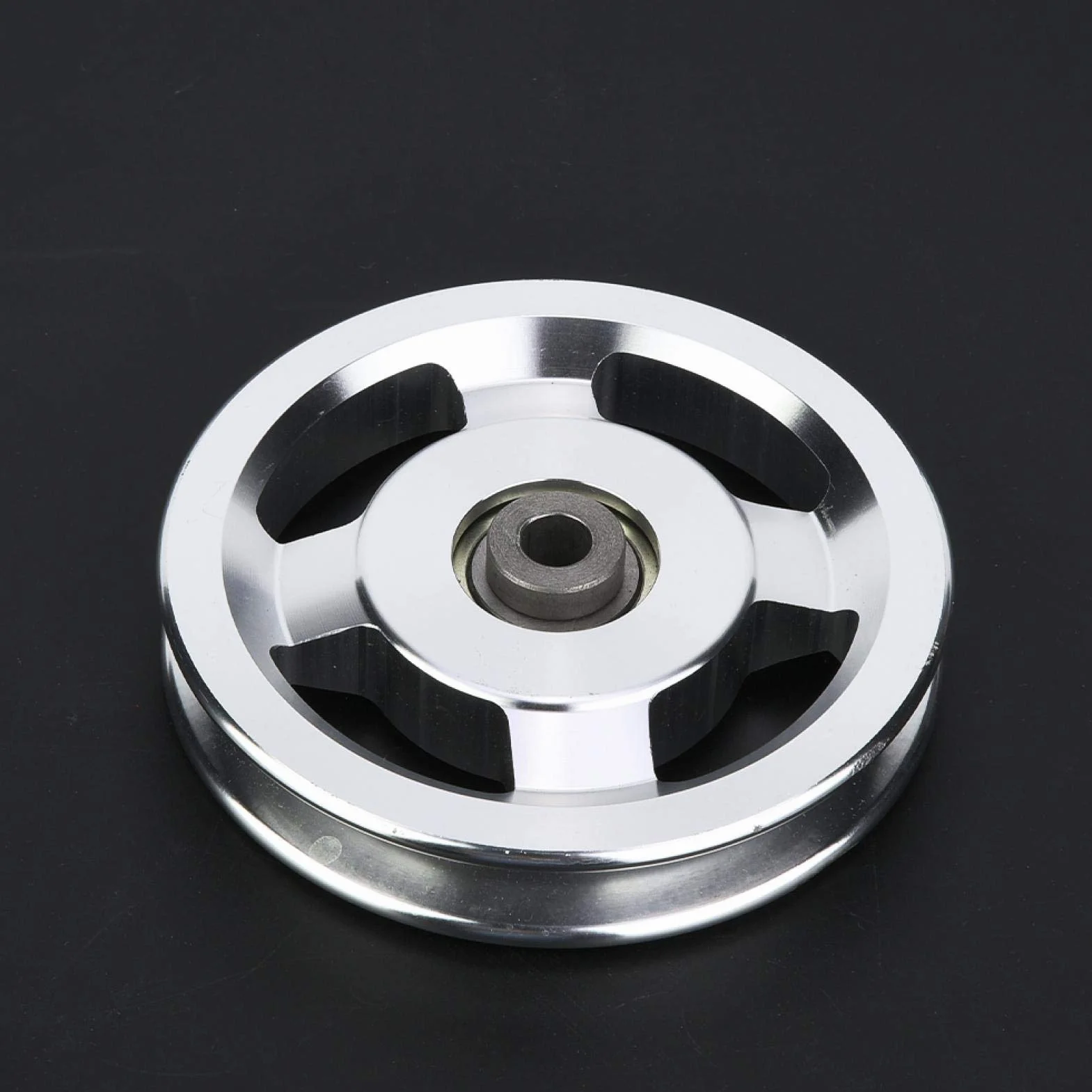 Koło pasowe fitness, uniwersalne koło pasowe ze stopu aluminium Średnica siłowni 90mm i 115mm do ćwiczeń siłowych Akcesoria treningowe(Diameter115mm)