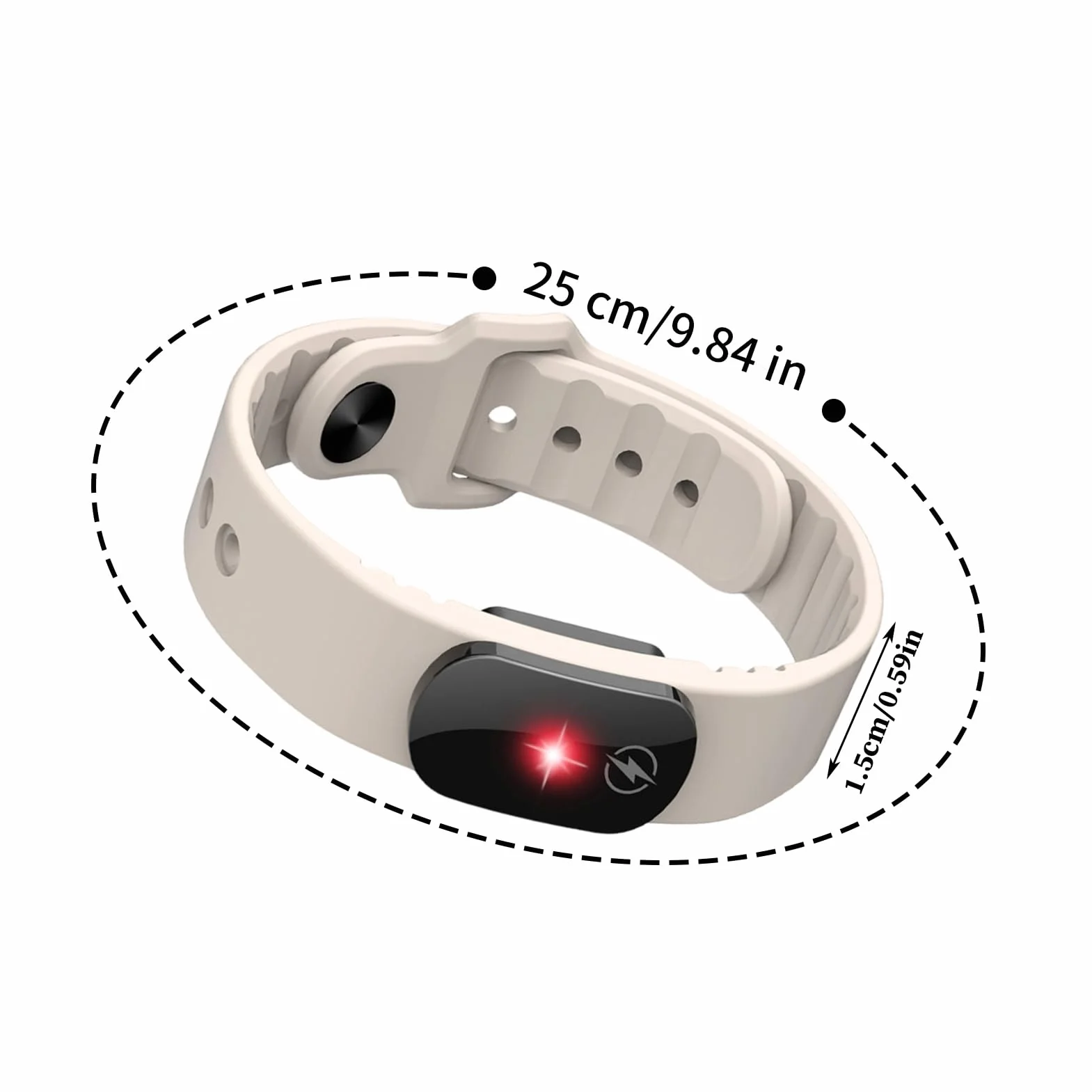 Generisch Antystatyczna bransoletka 25 x 1,5 cm ABS + silikon, unisex, zimowa taśma do usuwania elektrostatycznych, dla mężczyzn, kobiet, dorosłych, rodziny, przyjaciół, biura, domu