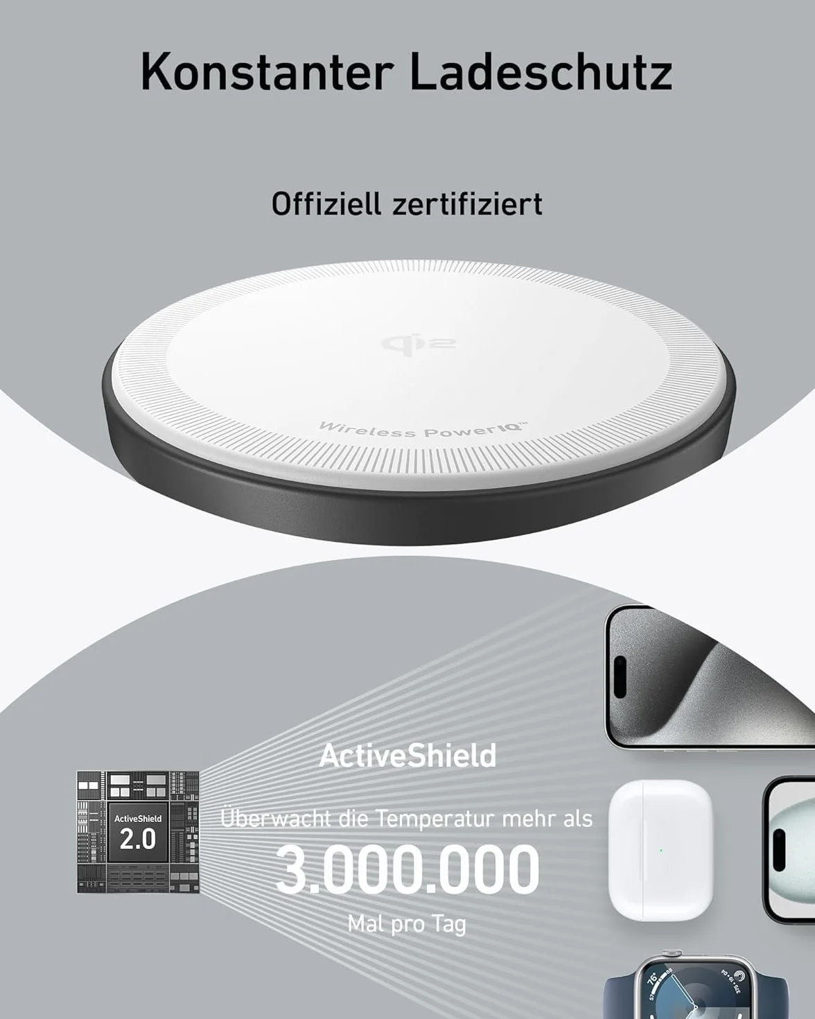 MagGo Stacja magnetyczna 3-in-1 15W Czarna