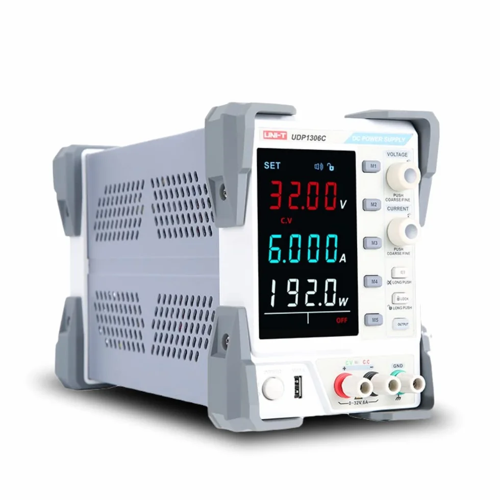 UNI-T UDP1306C liniowy zasilacz laboratoryjny DC z 1 kanałem; 192 W; 0-32 V; 0-6 A; rozdzielczość 10 mV/1 mA, dokładność regulacji: napięcie: < (0,01% + 3 mV), prąd: ≤(0,1% + 3 mA)