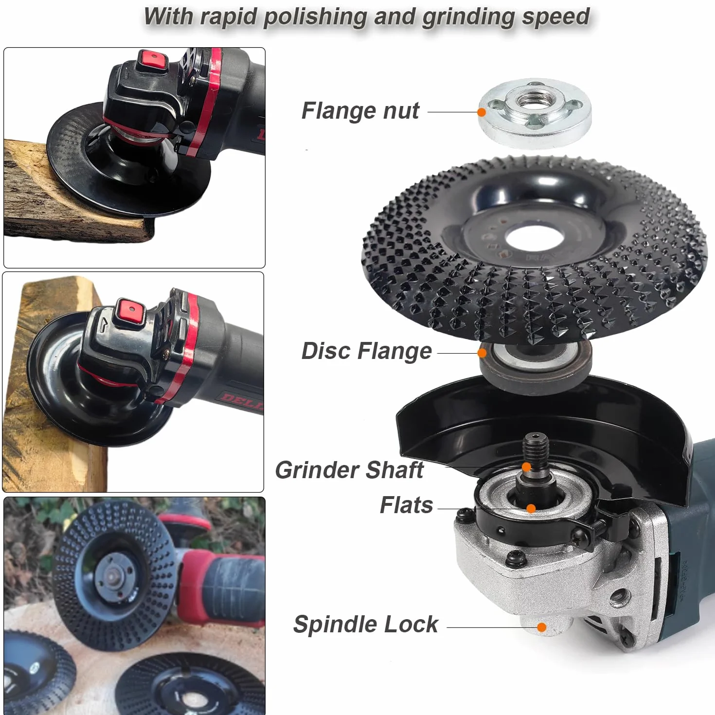 Tarcze Szlifierskie do Drewna 125mm do Szlifierki Kątowej 3 Sztuki
