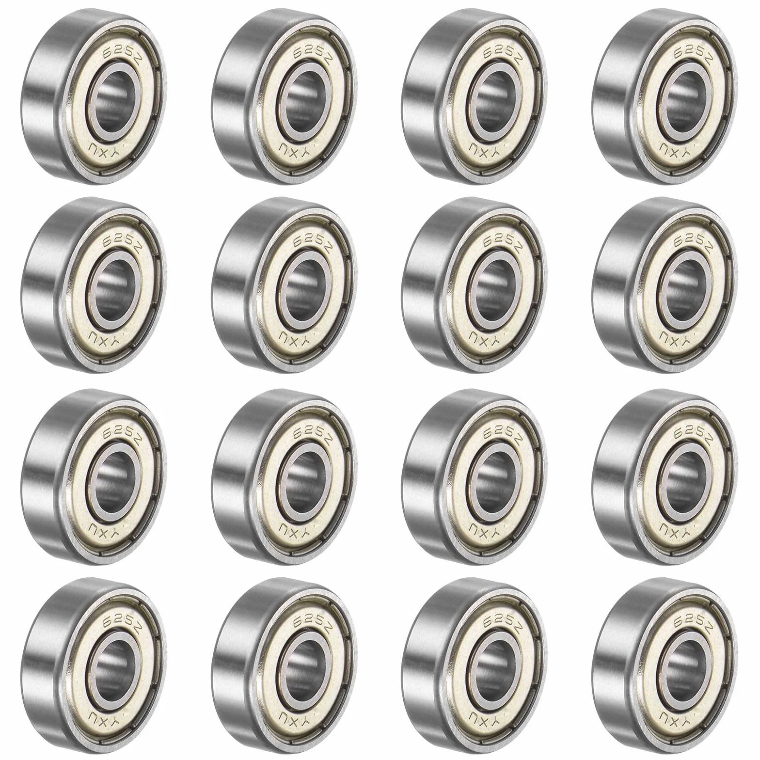 QUARKZMAN 16 sztuk 625ZZ łożyska kulkowe do głębokich rowków stal chromowa Z2 podwójne łożysko ekranowane metalowe 5mm x 16mm x 5mm x 5mm
