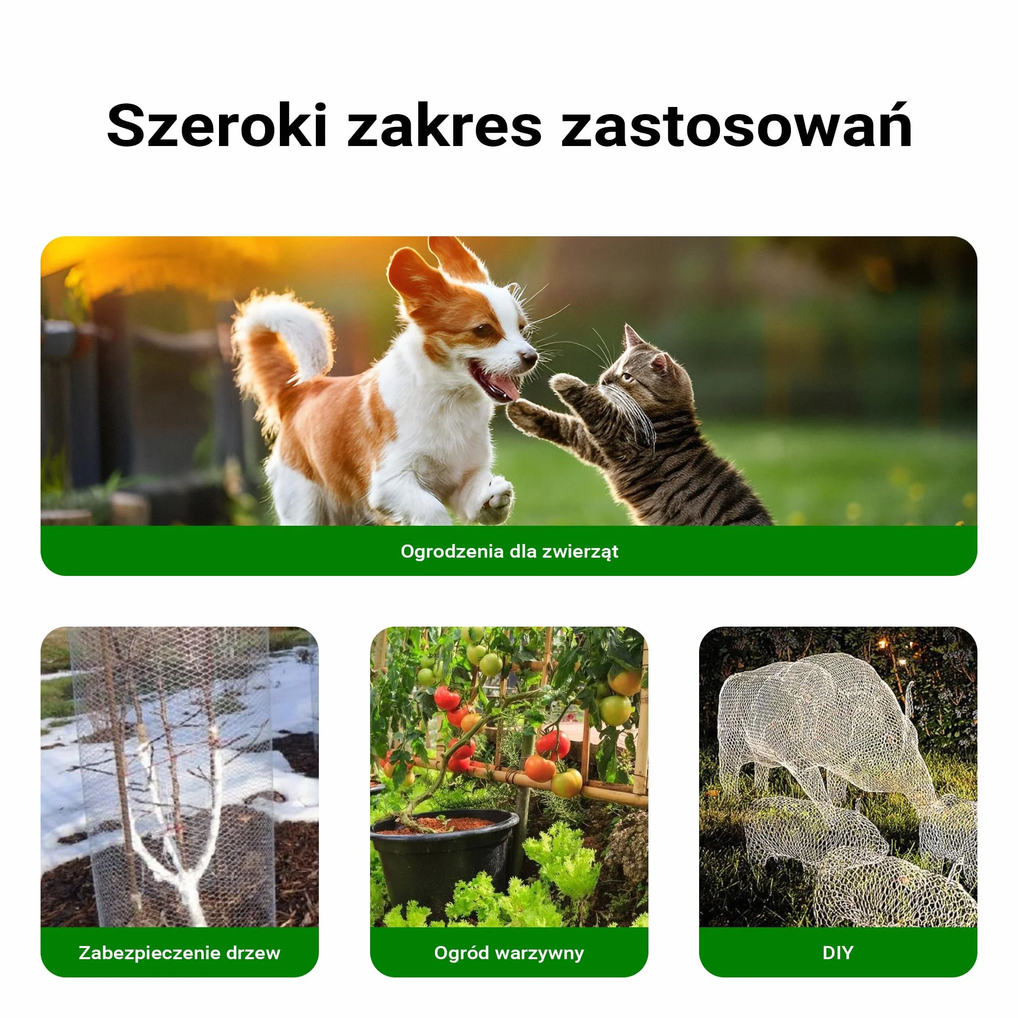 Wiltec Siatka ogrodzeniowa ocynkowana 0,5 x 25 m, czarna, stalowa siatka leśna na woliery i gryzonie, drut 1,42 mm, oczka 25 x 25 mm