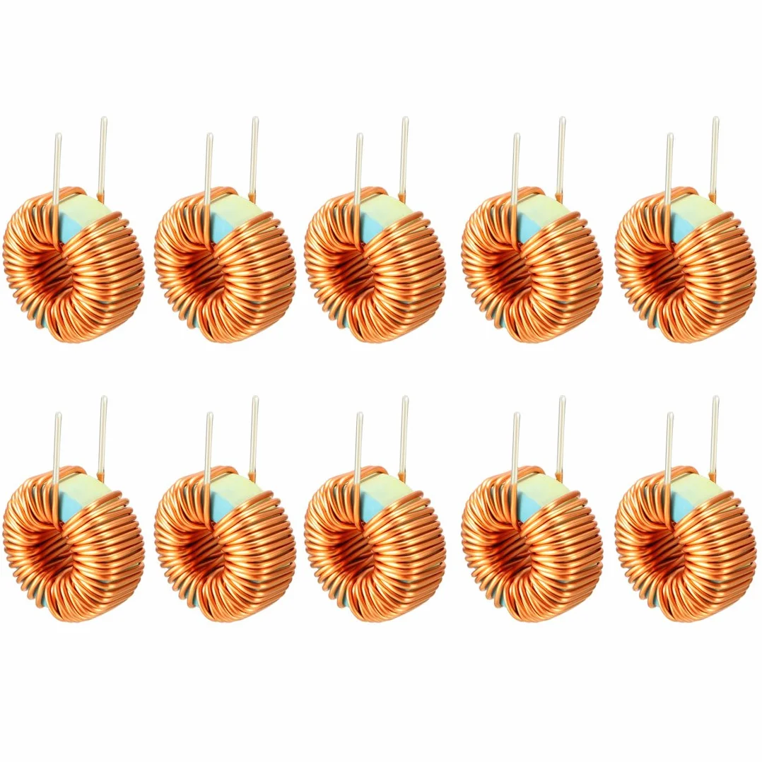 sourcing map 10Pcs Pozioma Toroid Magnetic Induktor 100uH 3ACoil