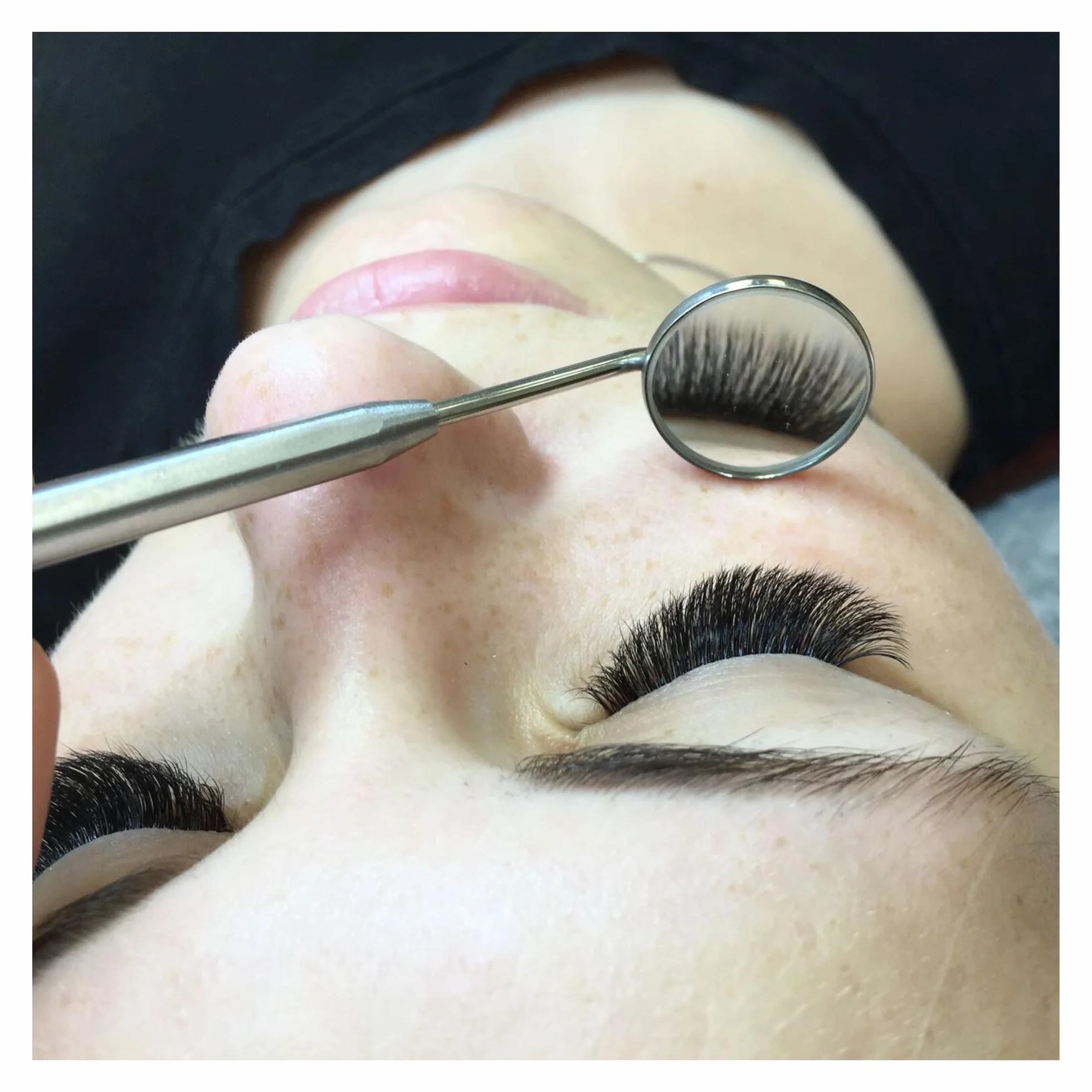XXL Lashes Lusterko dentystyczne, lusterko do przedłużania rzęs do kontroli aplikacji, lusterko do rzęs