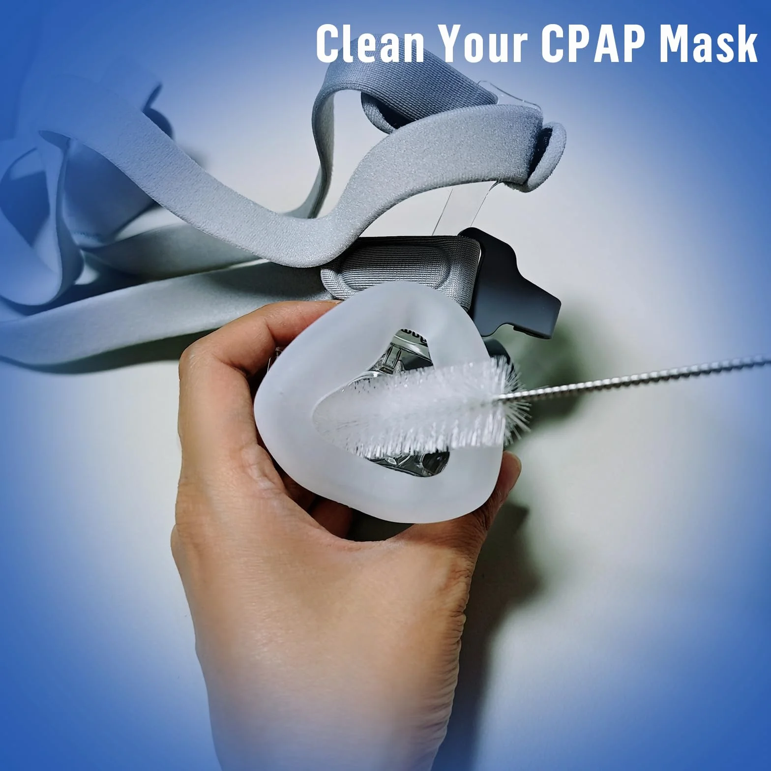 cpap szczotka do czyszczenia węża 8 w 1, 2 szt., szczotka do rur CPAP / akcesoria (niebieska)
