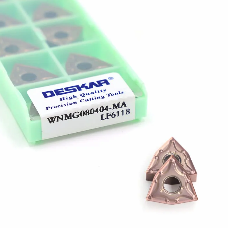 Deskar 100% oryginalny WNMG WNMG08 WNMG0804 WNMG080408 MA WNMG080408-MA LF6118 sześciokątna wkładka frezująca do szybkiego podawania