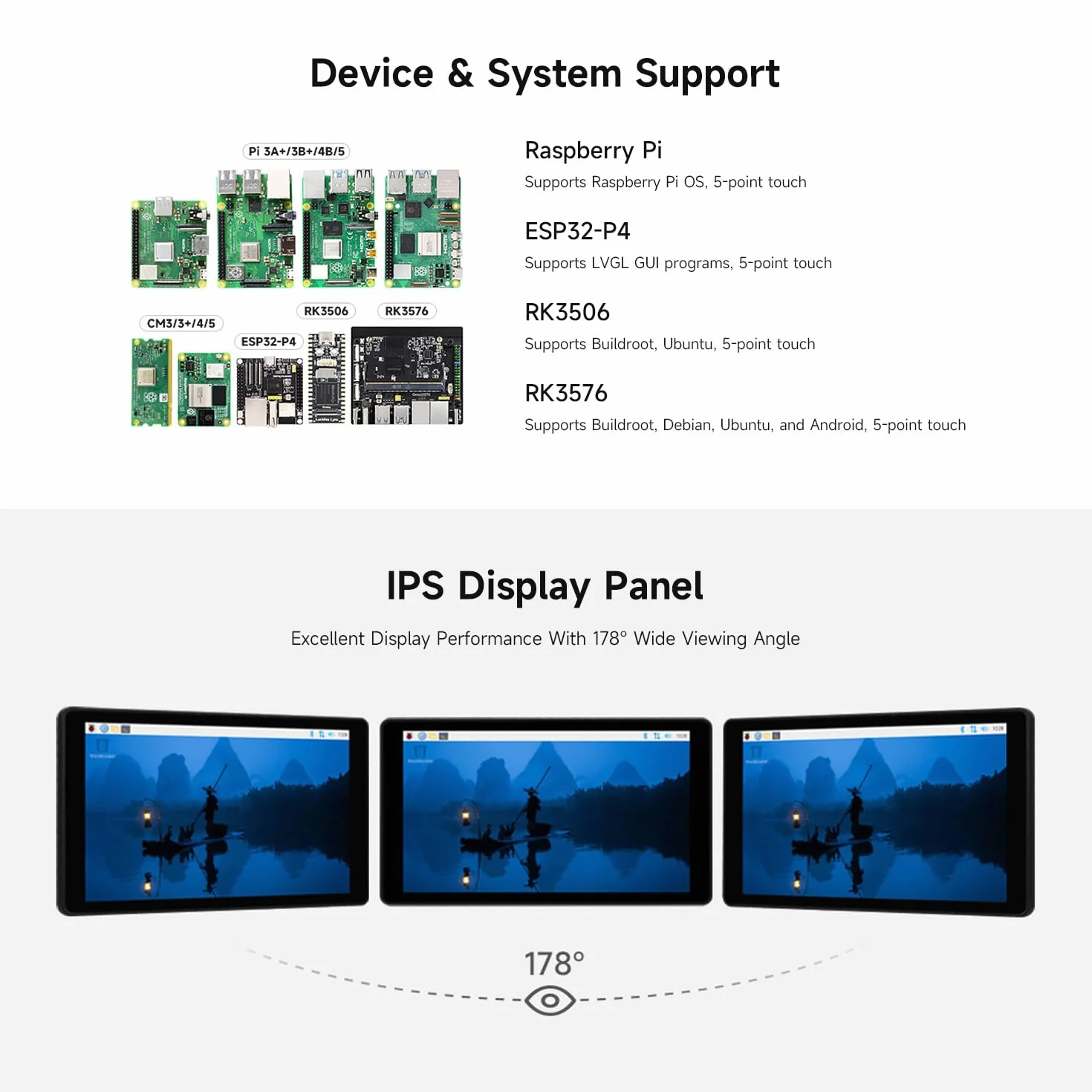 Waveshare 5inch DSI Capacitive Touch Display for Raspberry Pi 5/4B/3B+/3A+, 720×1280 IPS, Optical Bonding Toughened Glass, Aluminum Case