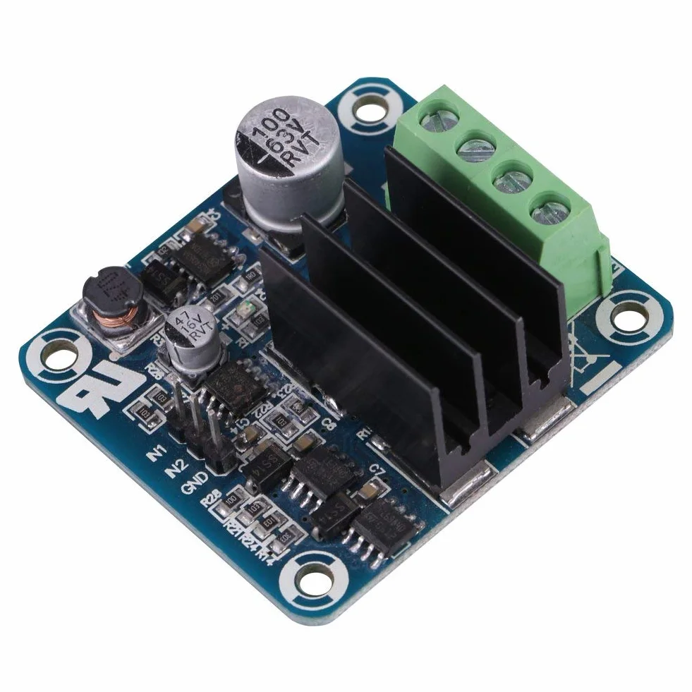 Moduł sterownika silnika prądu stałego MOSFET H Bridge 5 V-15 V 50A wysokoprądowy PWM z chłodnicą
