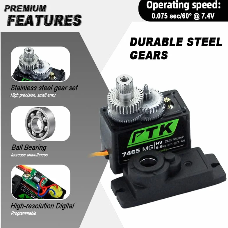 Miniature Digital Servo 9g 5kg Torque 180 Degree 4pcs Robot Fixed Wing