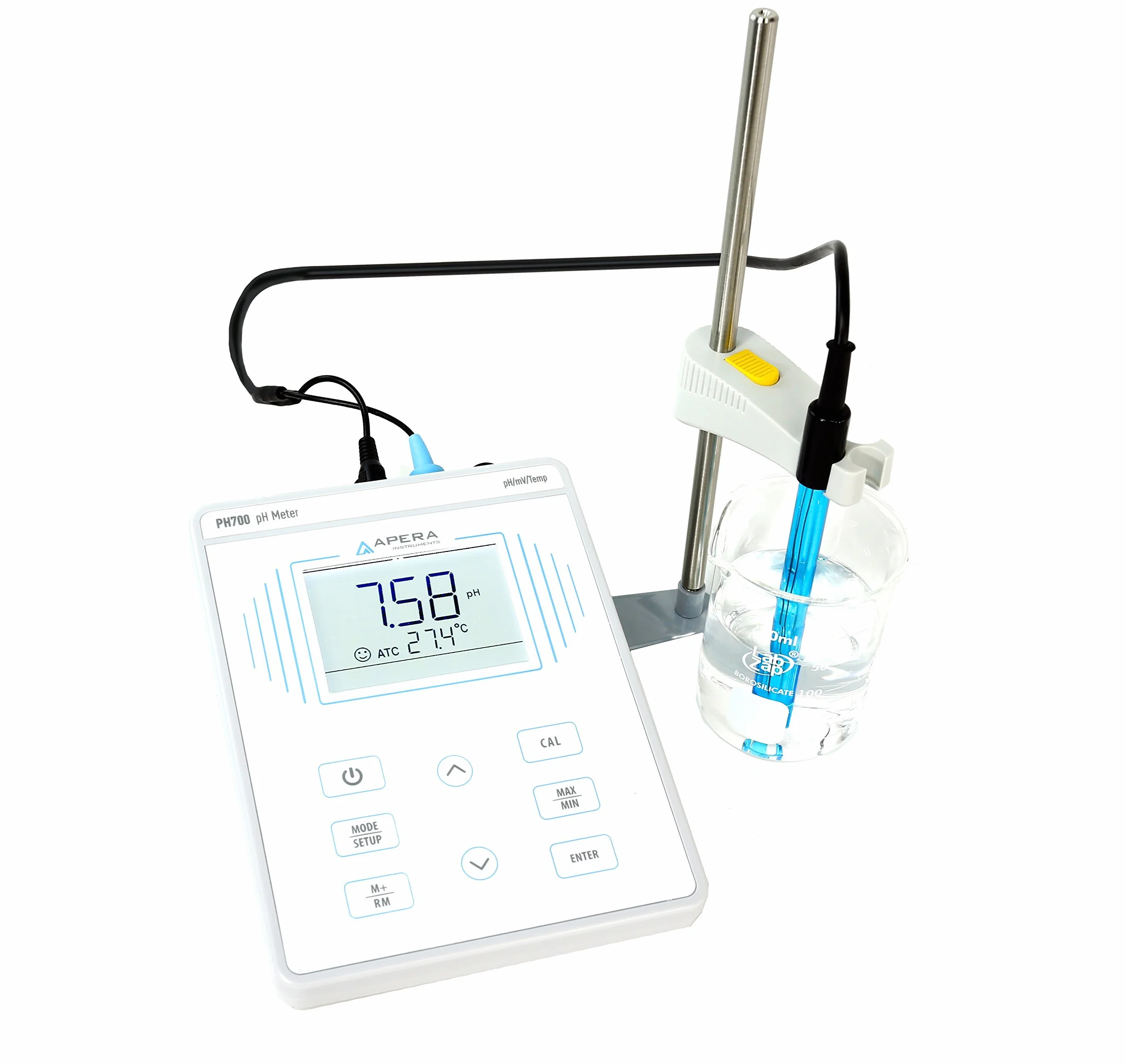 Apera Instruments PH700 Benchtop Laboratoryjny Miernik pH 0,01 Dokładność 3 w 1 pH/Temp Elektroda