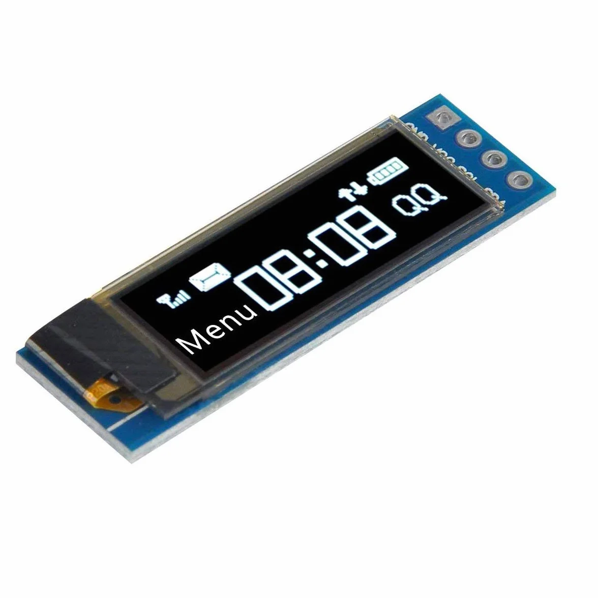 DollaTek 2 szt. I2C OLED modu? wy?wietlacza 0,91 cala I2C OLED ekran sterownik DC 3,3 V ~ 5 V dla Arduino - bia?a czcionka