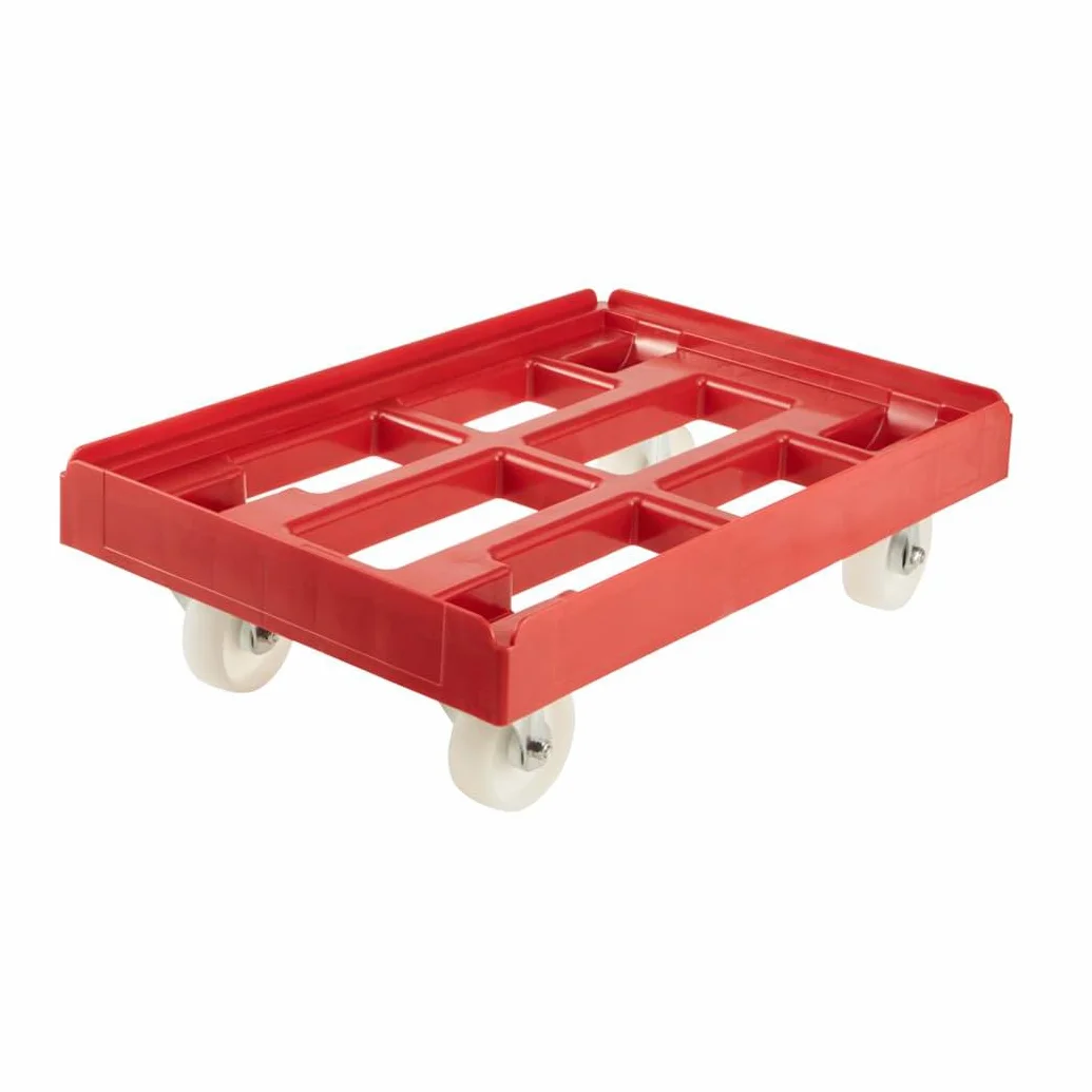 keeeper Transportroller für Transportboxen- und Körbe, Tragkraft bis 300 kg, 61 x 41 x 19 cm, Rolf, Rot
