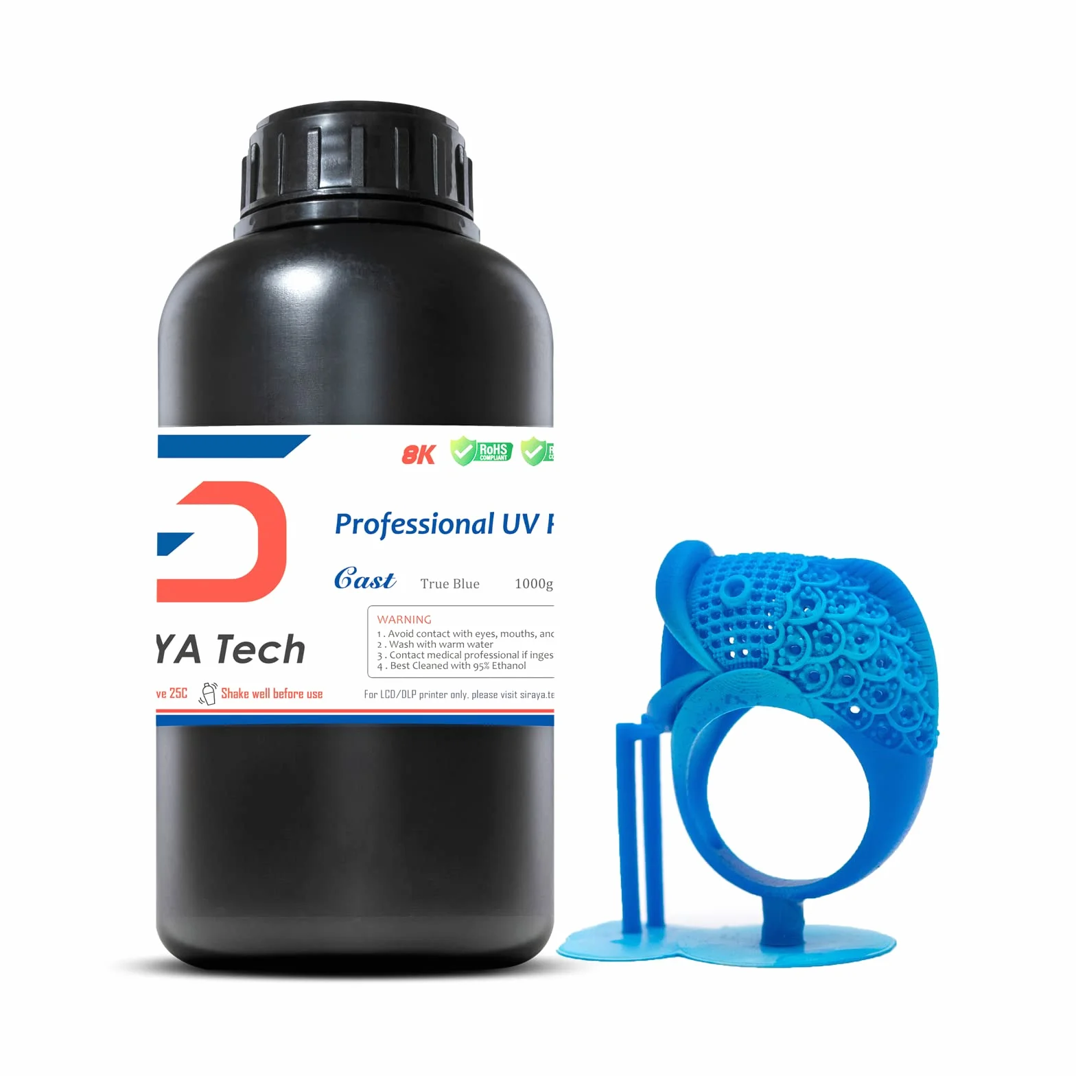 Siraya Tech Cast Żywica 3D Wysokiej Rozdzielczości Gładka Powierzchnia 1kg Prawdziwy Niebieski