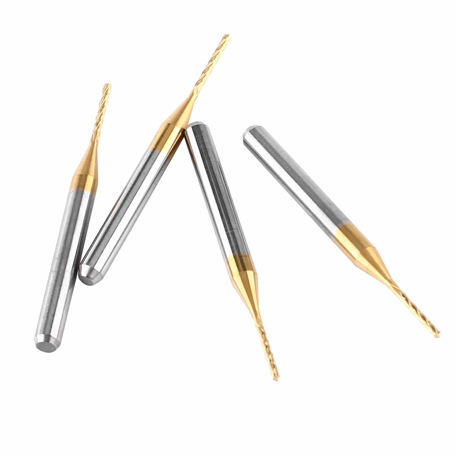 Zestaw frezów 10 sztuk, frez 1 mm, frez węglowy, frez CNC, frez do metalu, frez z węglika wolframu, wiertła do grawerowania, 3,175 mm x 1 mm
