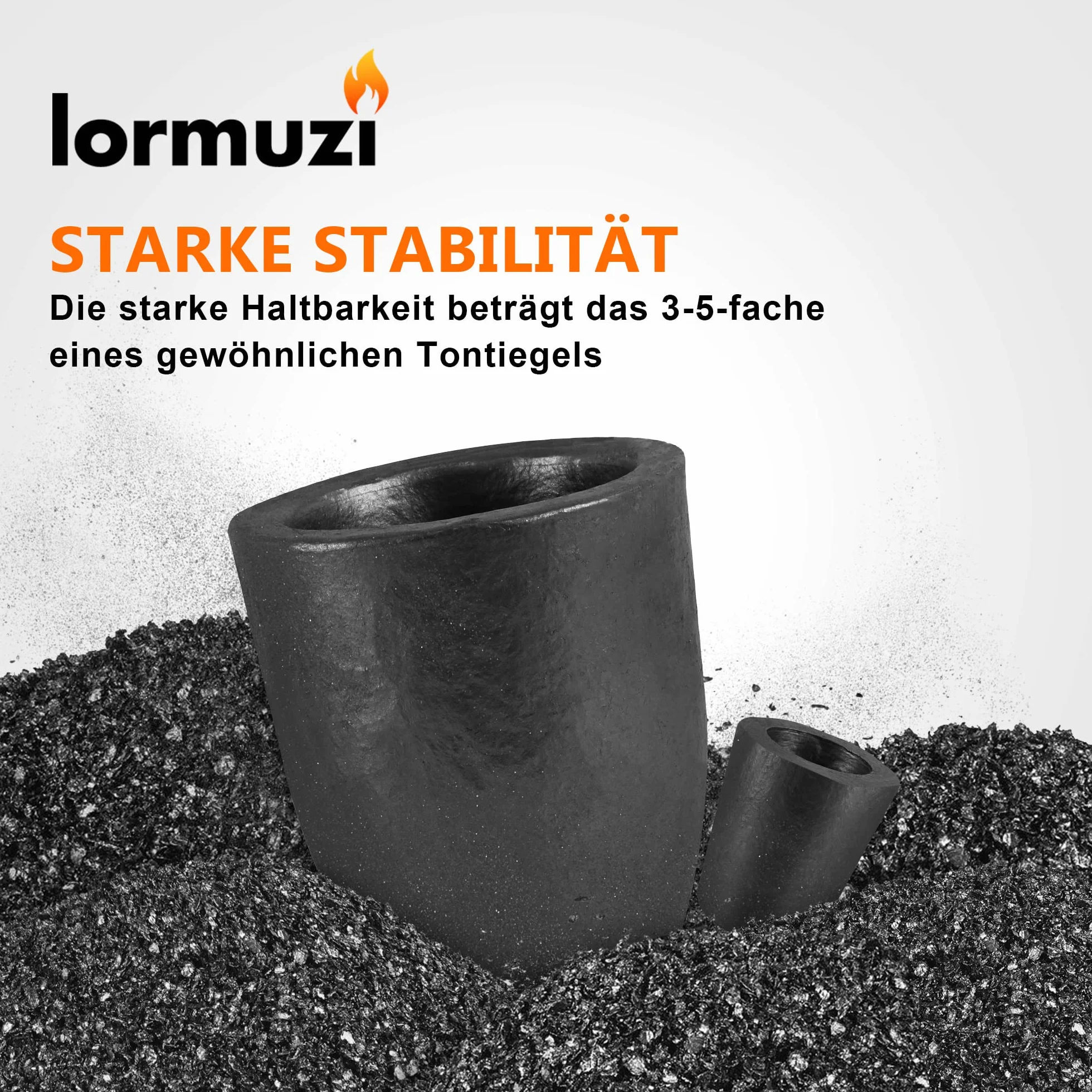 Tygiel grafitowy z węglika krzemu 6 kg 640 ml do topienia metalu 1800°C aluminium złota srebra miedzi