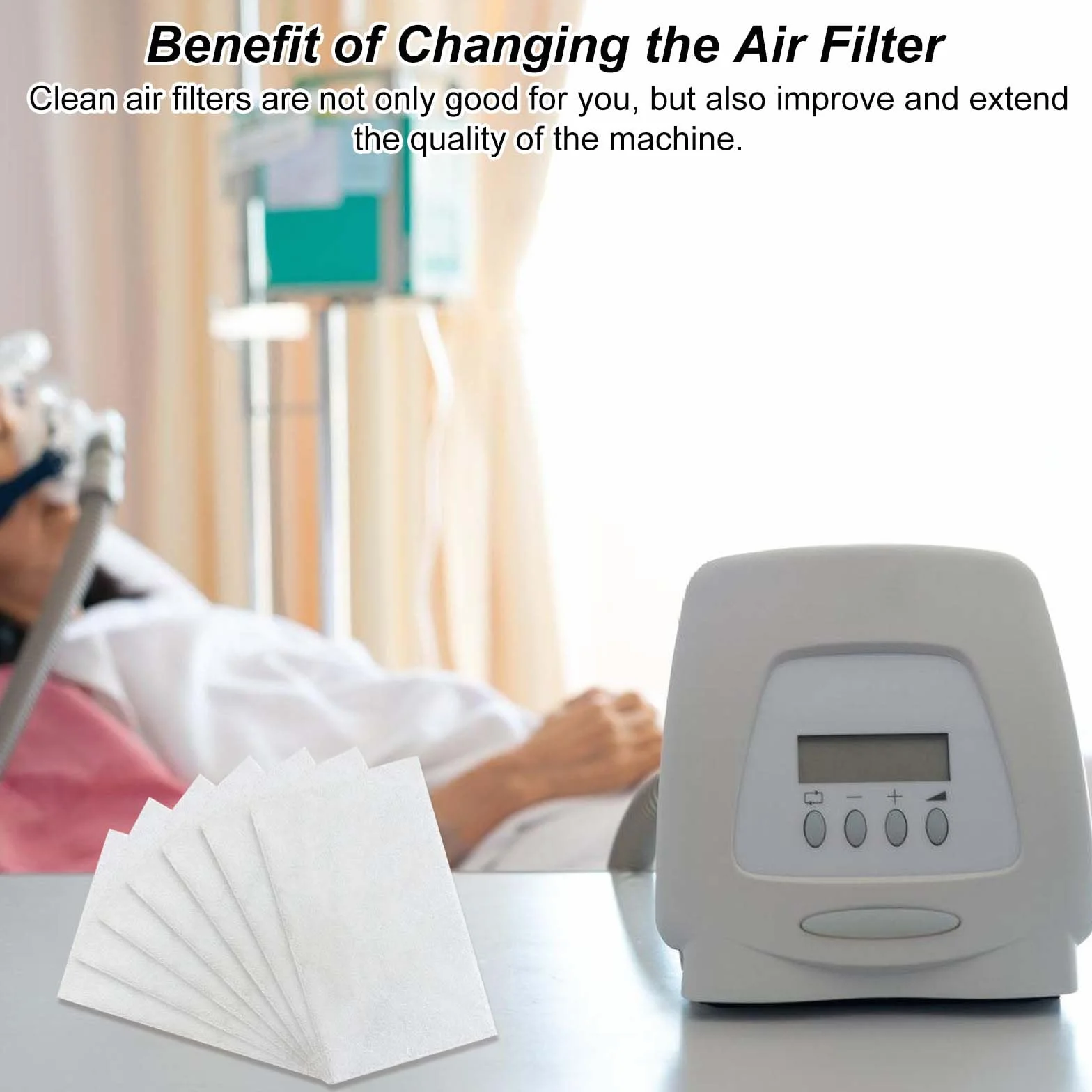 53 sztuki filtrów CPAP, do Airsense 11, jednorazowy filtr powietrza do Resmed Airsense, uniwersalny filtr zastępczy CPAP (ultracienki, bawełniany, kompatybilny z Resmed Airsense 11, Airsense 11)