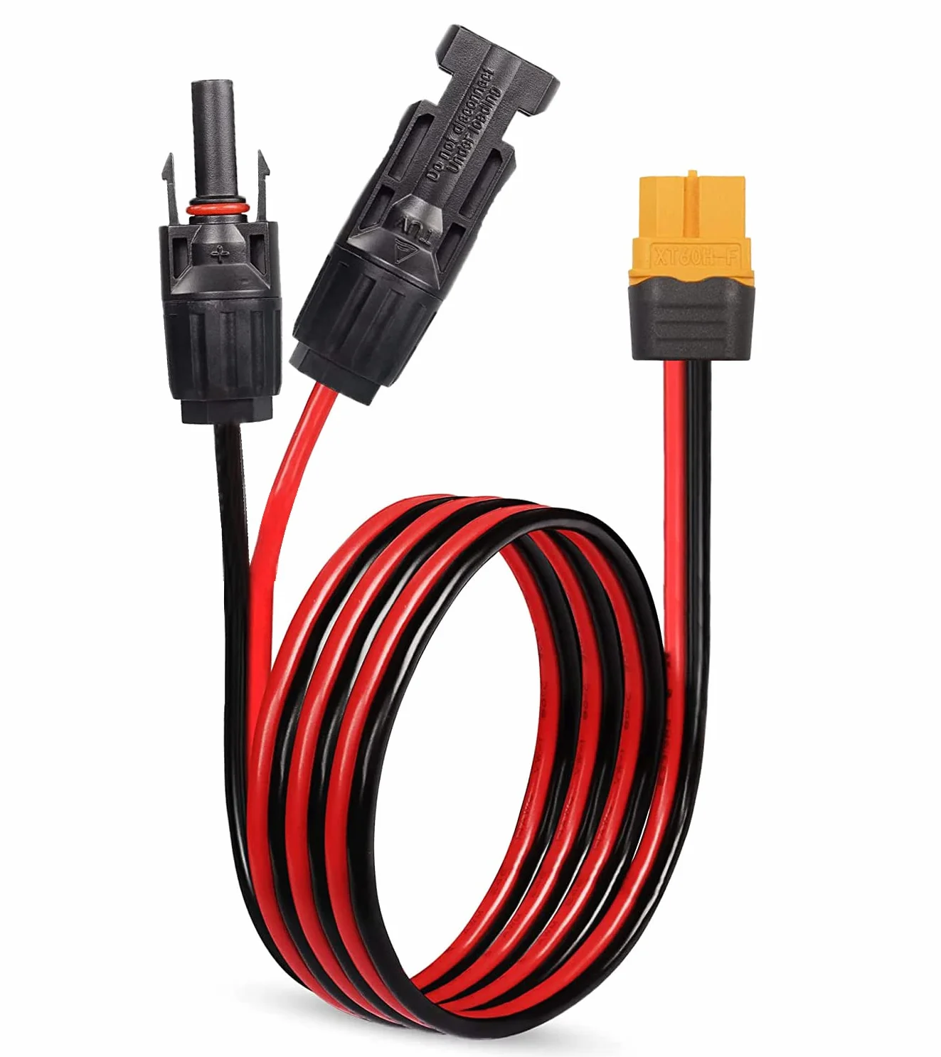 Kabel zasilający słoneczny XT60 3mm² 60cm 12AWG do przenośnej stacji zasilania generatora solarnego