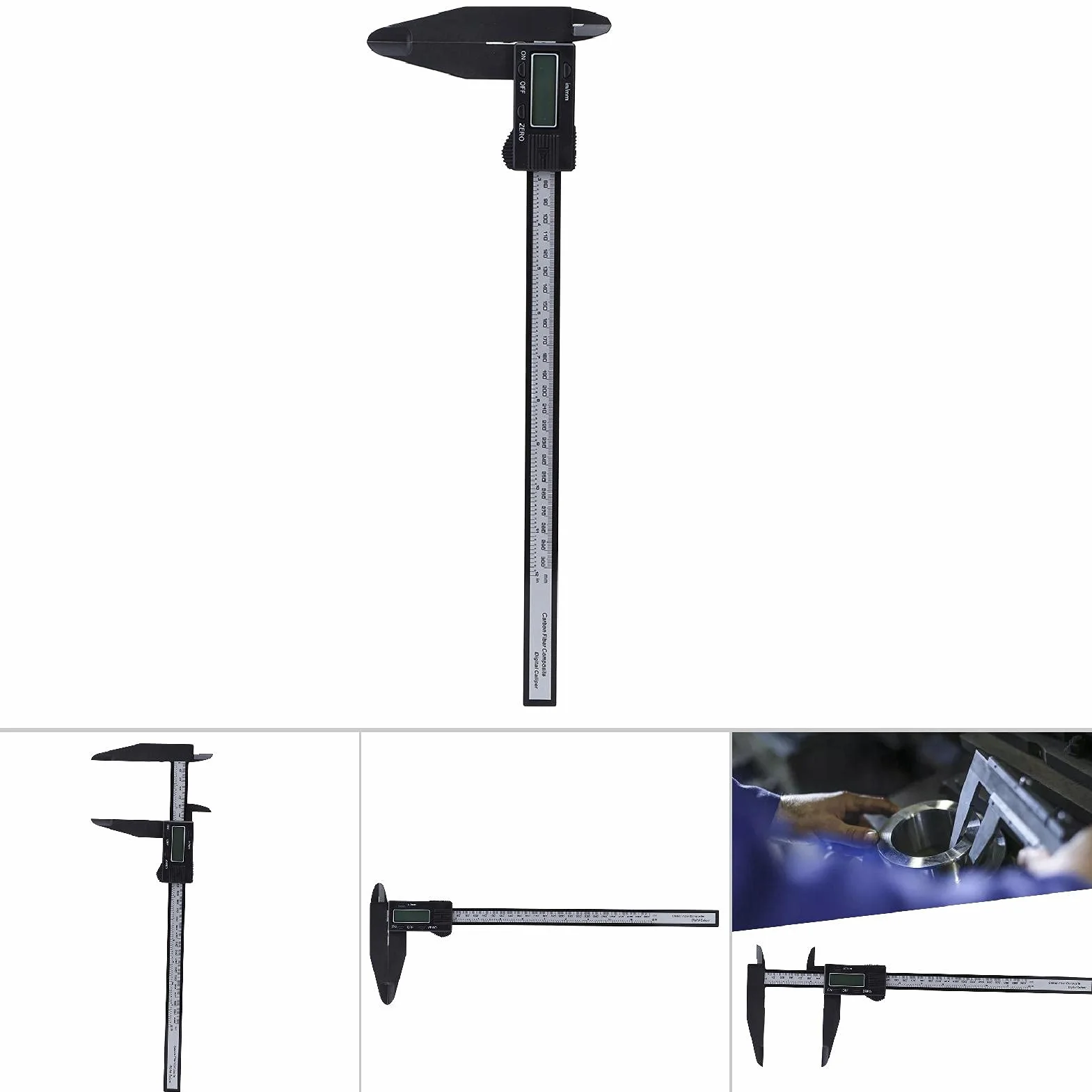 150 Mm 300 Mm Cyfrowa Suwmiarka Elektroniczna Linijka Węglowa z Narzędziem Pomiarowym w Kształcie Litery L 300 Mm Suwmiarka Elektroniczna Suwmiarki Narzędzia Pomiarowe Suwmiarka