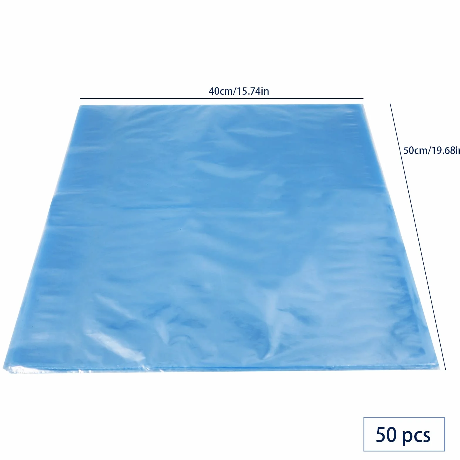 Torby termokurczliwe PVC przezroczyste 40 x 50 cm duże 50 sztuk do pakowania prezentów