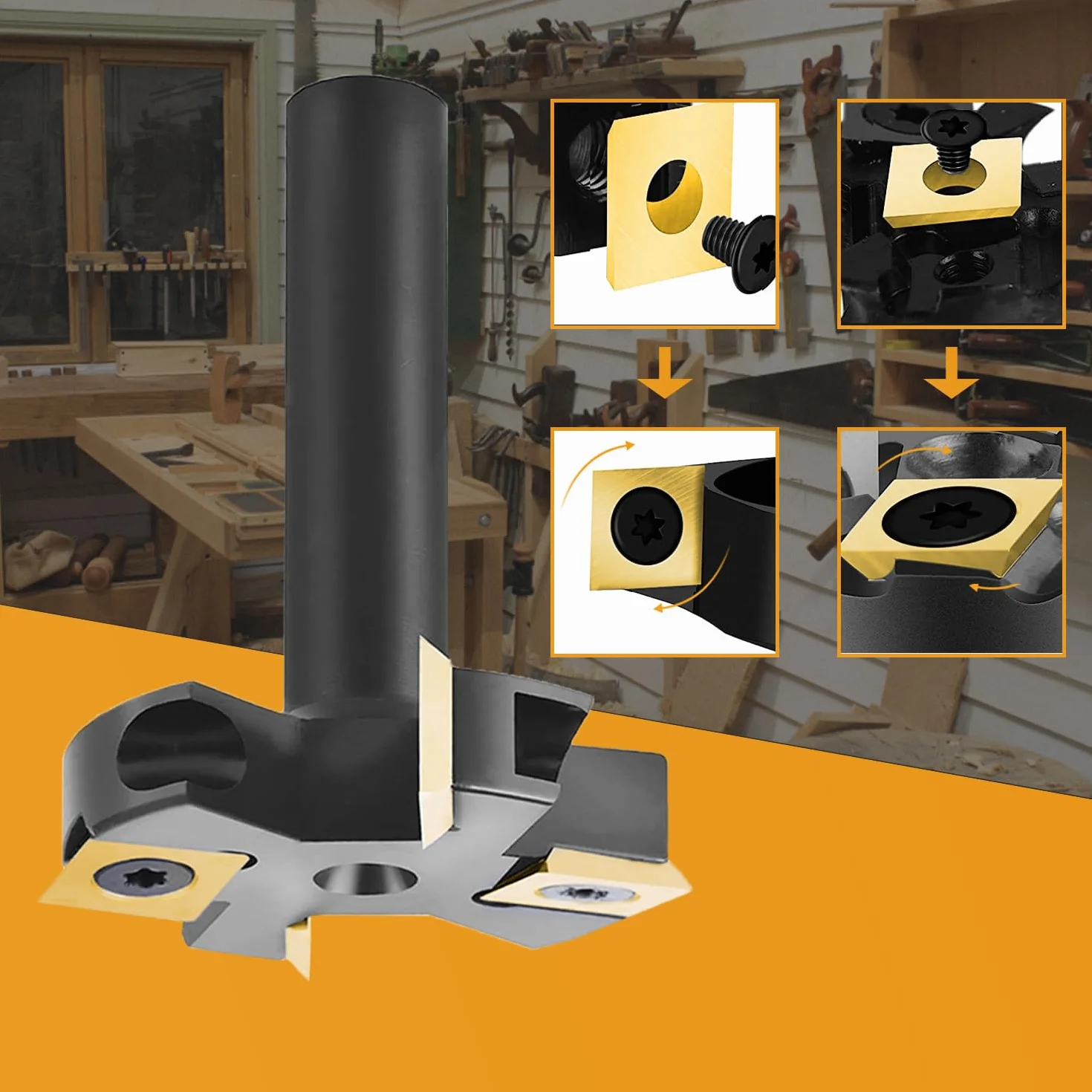 SpeTool Frez płaski 12 mm 45 mm średnica cięcia z powłoką ATS 2+2 frezy CNC