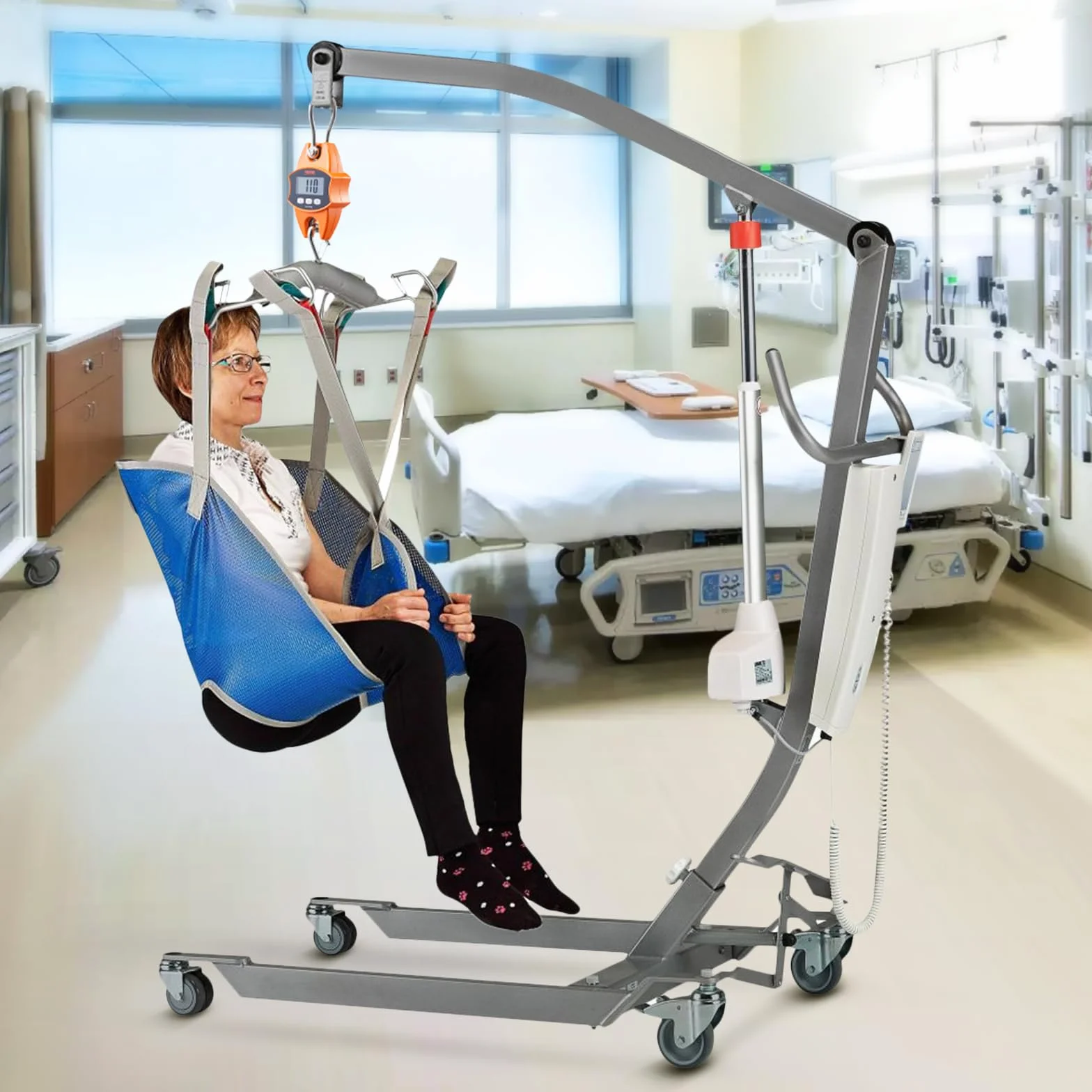 VEVOR Waga dźwigowa 0,15 do 400 kg, cyfrowa waga wisząca, waga 0,05 kg, dokładność 0,05 kg, waga przemysłowa, wyświetlacz LCD, wisząca mini waga przenośna z wbudowaną taśmą pomiarową 1 M