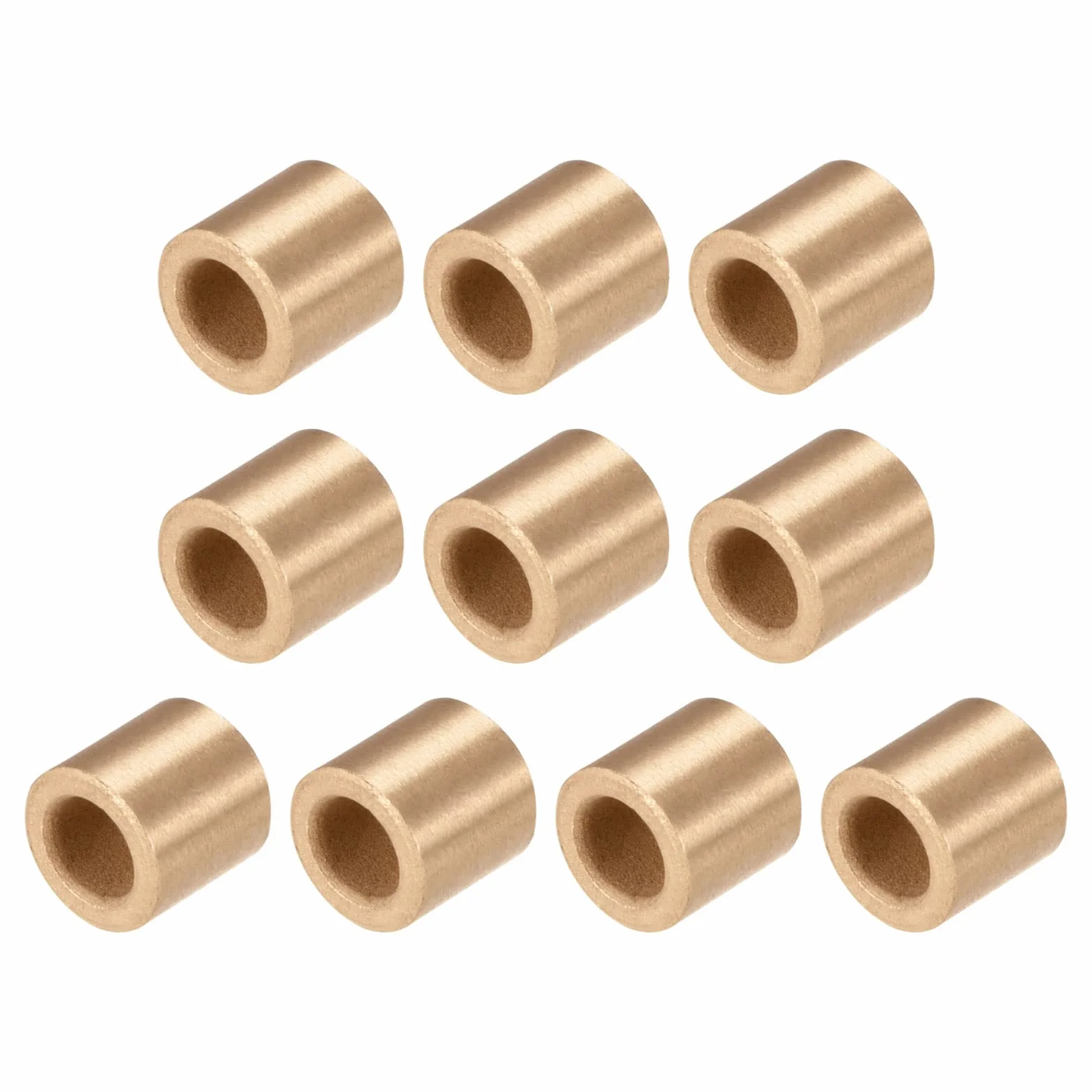 QUARKZMAN 6mm x 10mm x 10mm Łożysko Tuleja x 10szt Samosmarujące cyny Brązowe Tuleje do urządzeń elektrycznych i domowych
