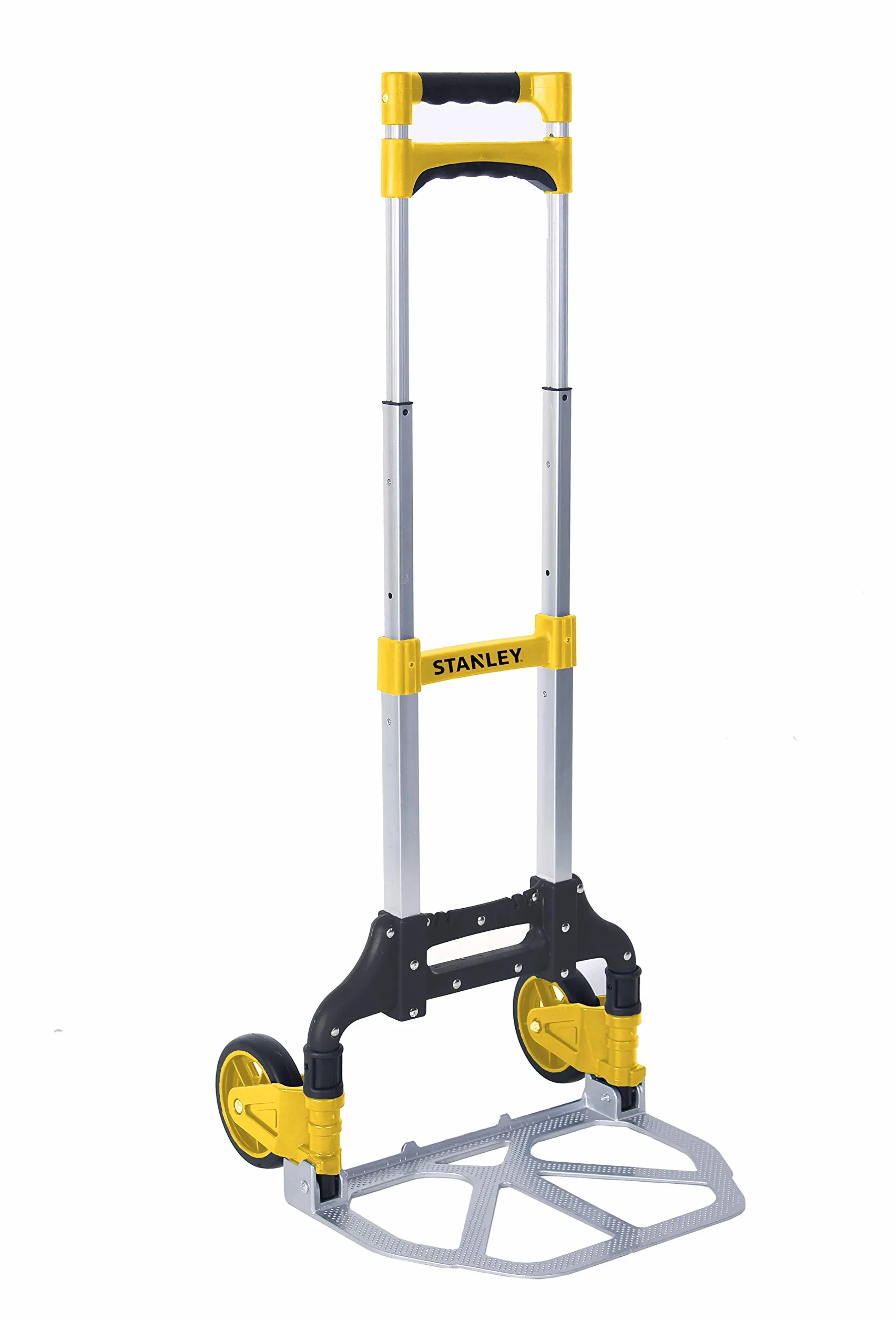 STANLEY Składany wózek transportowy, nośność 70 kg, SXWTD-FT516, wymiary powierzchni ładunkowej 39 x 28 cm, w zestawie elastyczny pas mocujący, zajmuje mało miejsca podczas przechowywania,