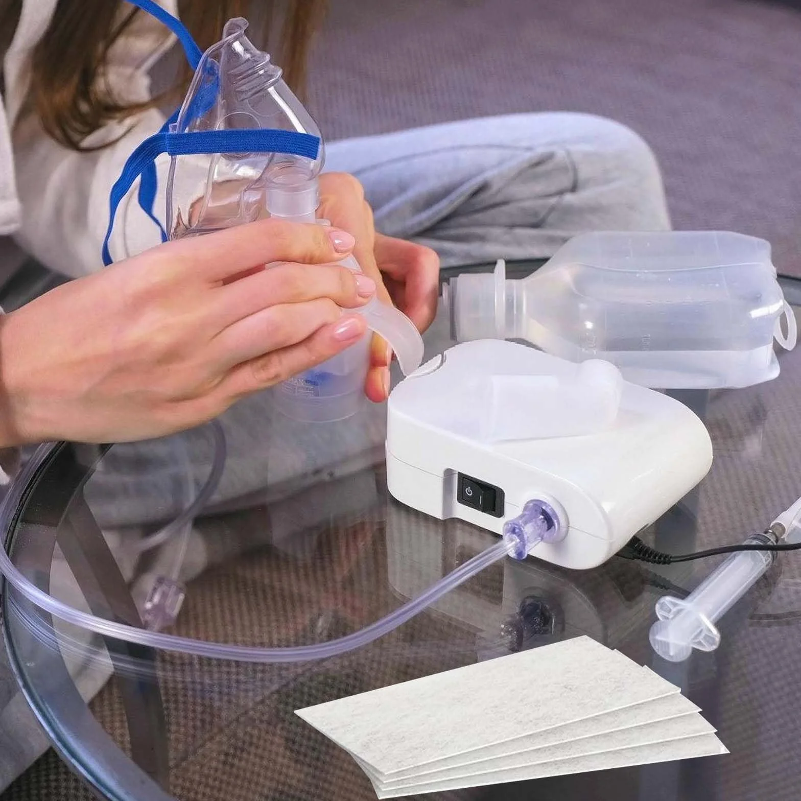 53 sztuki filtrów CPAP, do Airsense 11, jednorazowy filtr powietrza do Resmed Airsense, uniwersalny filtr zastępczy CPAP (ultracienki, bawełniany, kompatybilny z Resmed Airsense 11, Airsense 11)