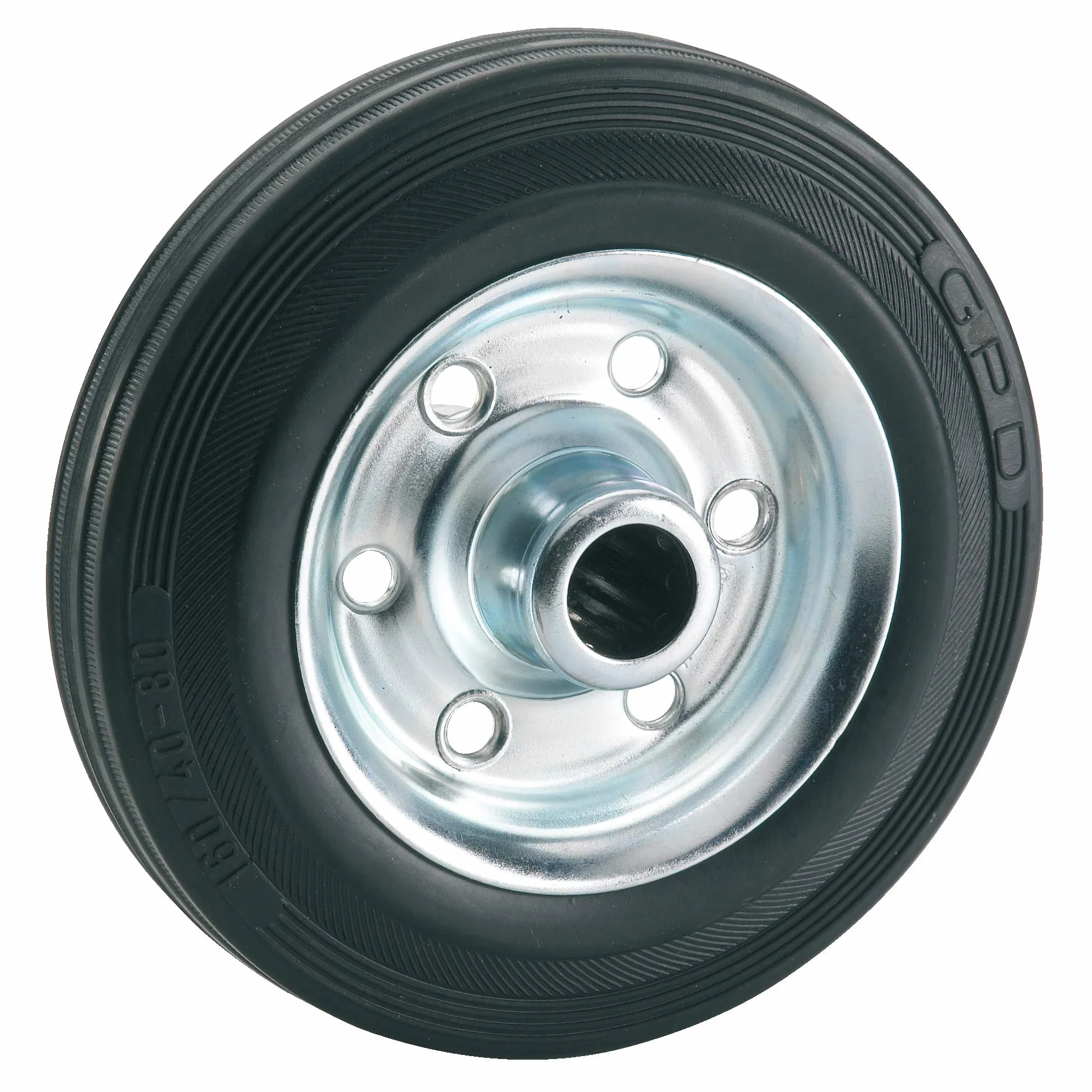 Dörner + Helmer 710142C koło gumowe 80 x 25 x 12 mm z łożyskiem rolkowym szerokość piasty 39 mm