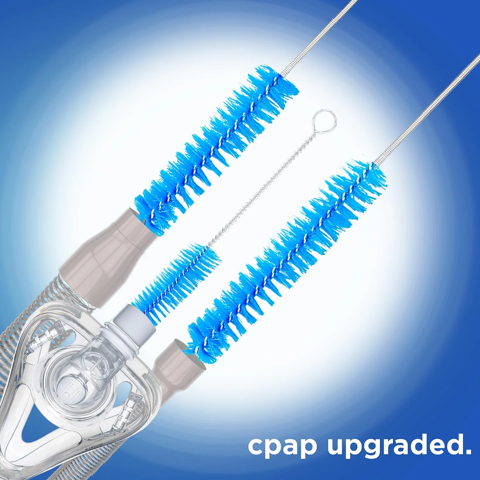 cpap szczotka do czyszczenia węża 8 w 1, 2 szt., szczotka do rur CPAP / akcesoria (niebieska)