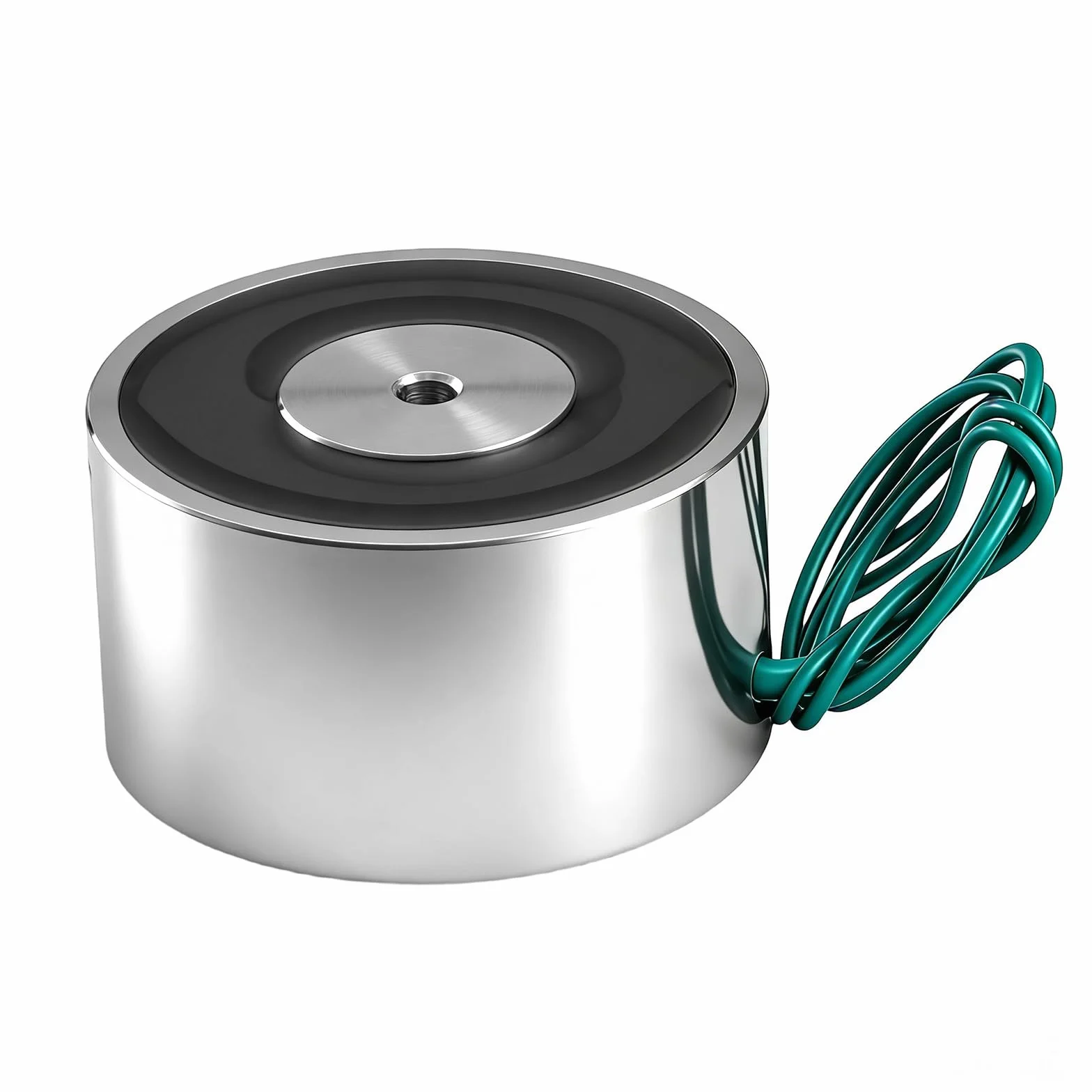 Heschen Elektromagnes P50/27, 12 V, 50 kg, stal nierdzewna, cylindryczny, srebrny