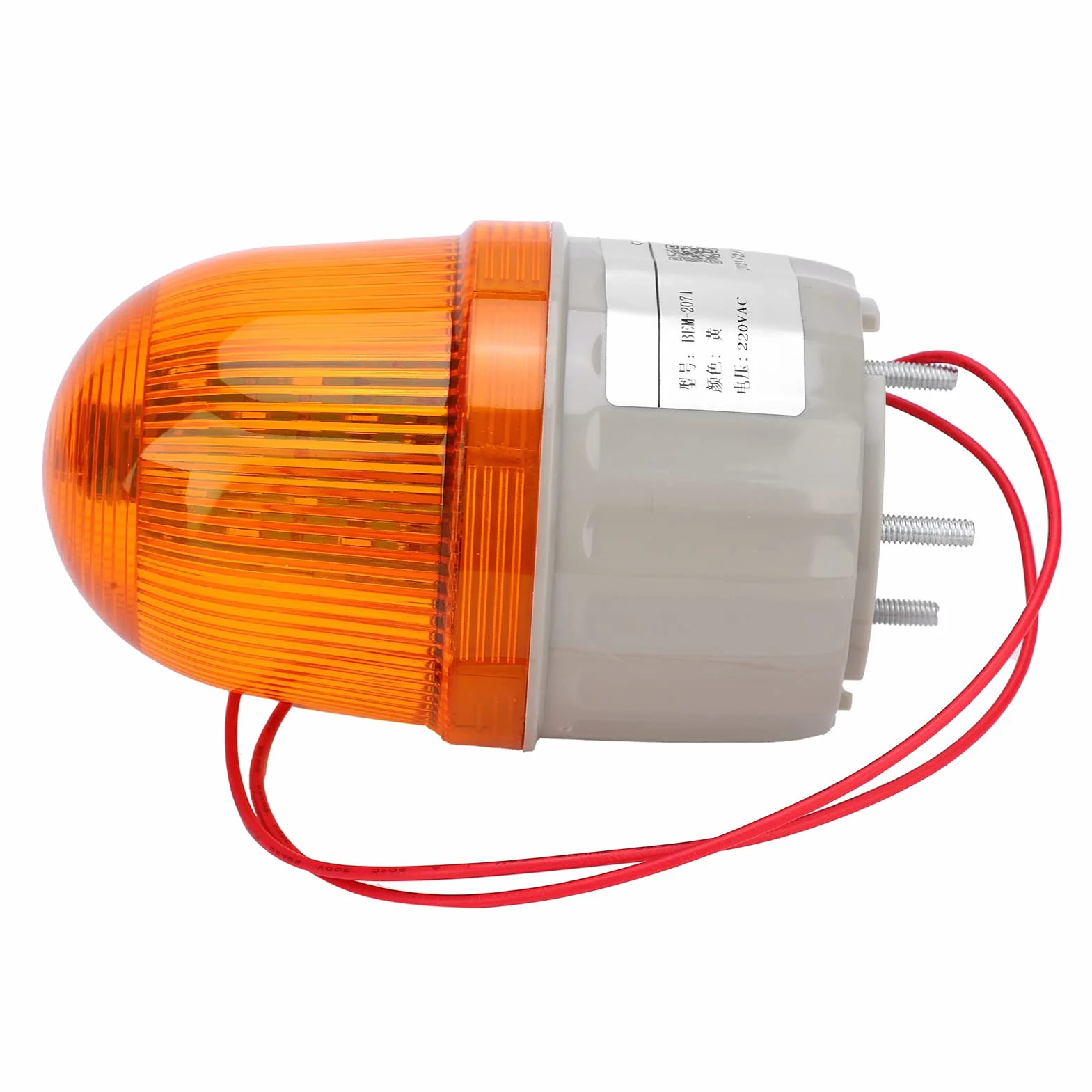 BERM Ostrzegawcza Stroboskopowe LED 5W 220V AC Dźwięk Oświetlenie Alarmowe Żółty