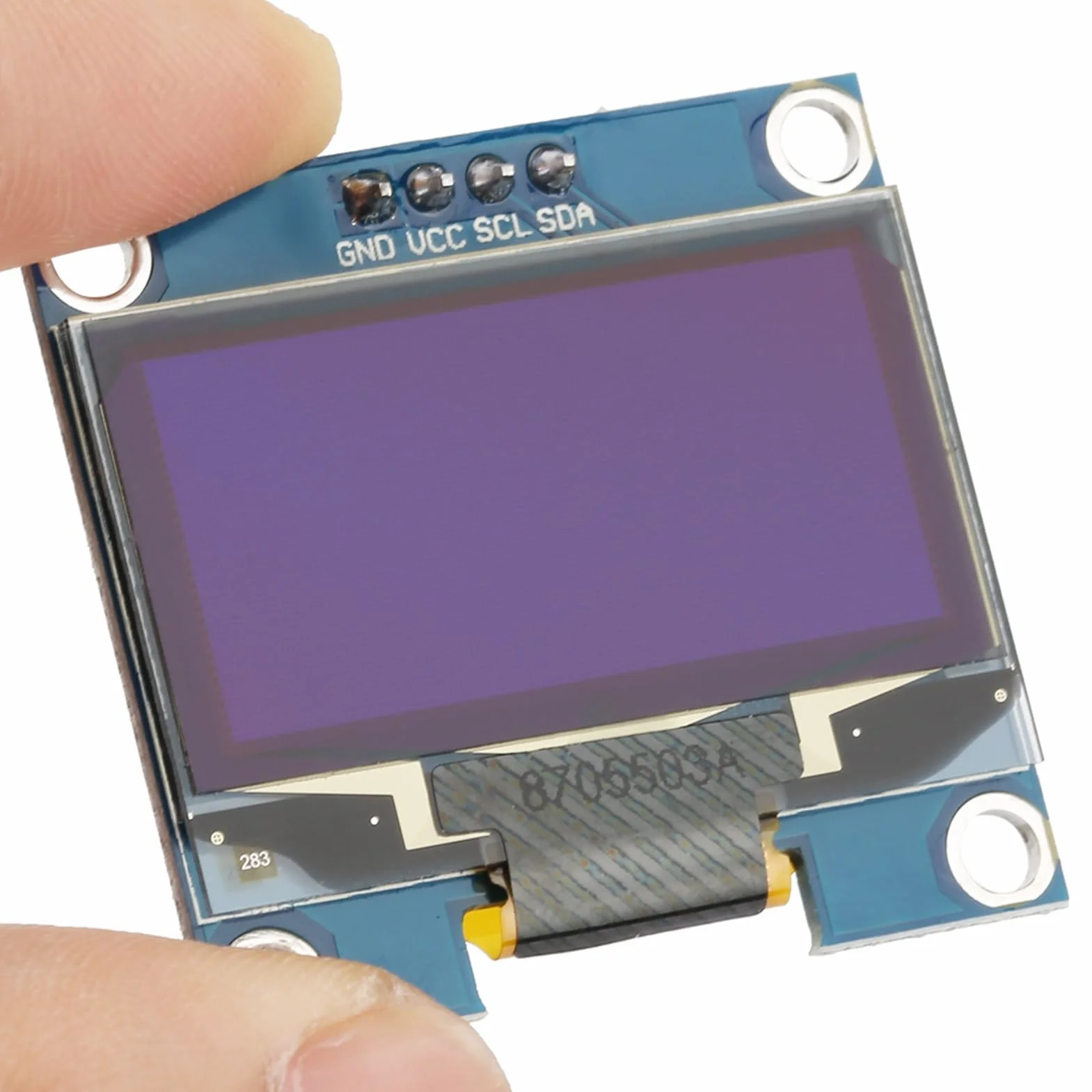 Moduł Wyświetlacza OLED o Przekątnej 1,3 Cala, Wyświetlacz OLED I2C 128x64 Niebieski Ekran Tekstowy, Układ Sterownika SSD1106, Wejście 3, V 5 V, Szybki Czas Reakcji o Wysokim Kontraście dla