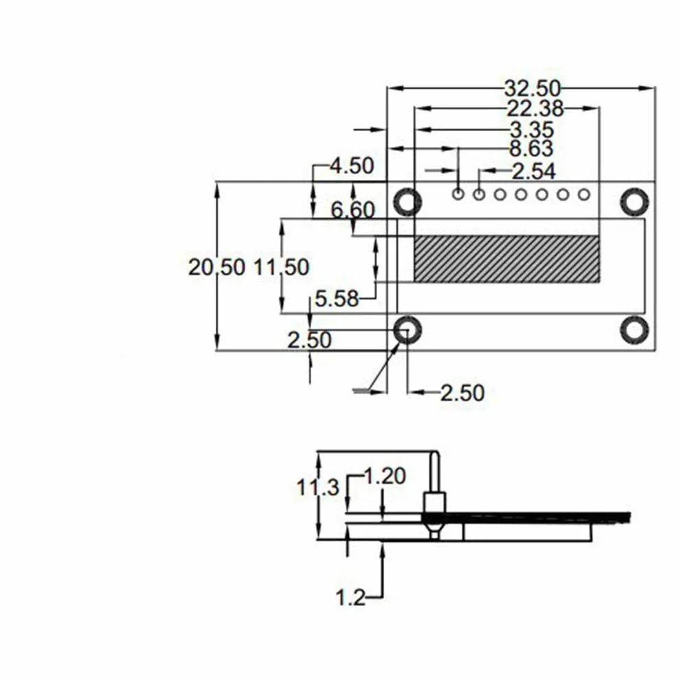 DollaTek 2 szt. 1,5 cm SPI OLED LCD moduł wyświetlacza 128x32 3,3 V/5 V AVR PIC STM32 dla Arduino - biała czcionka