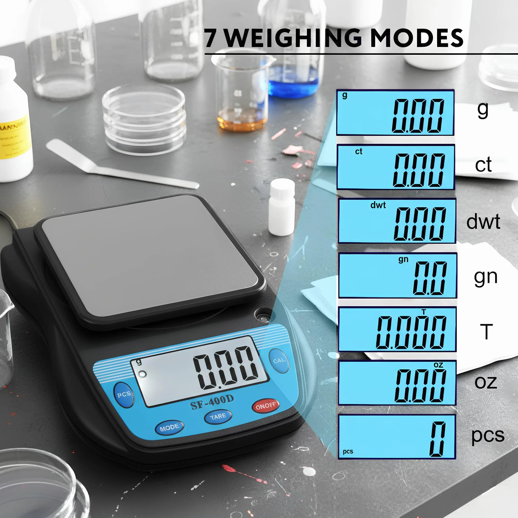Eosphorus Cyfrowa Waga Analityczna 600g x 0,01g LCD do Laboratorium