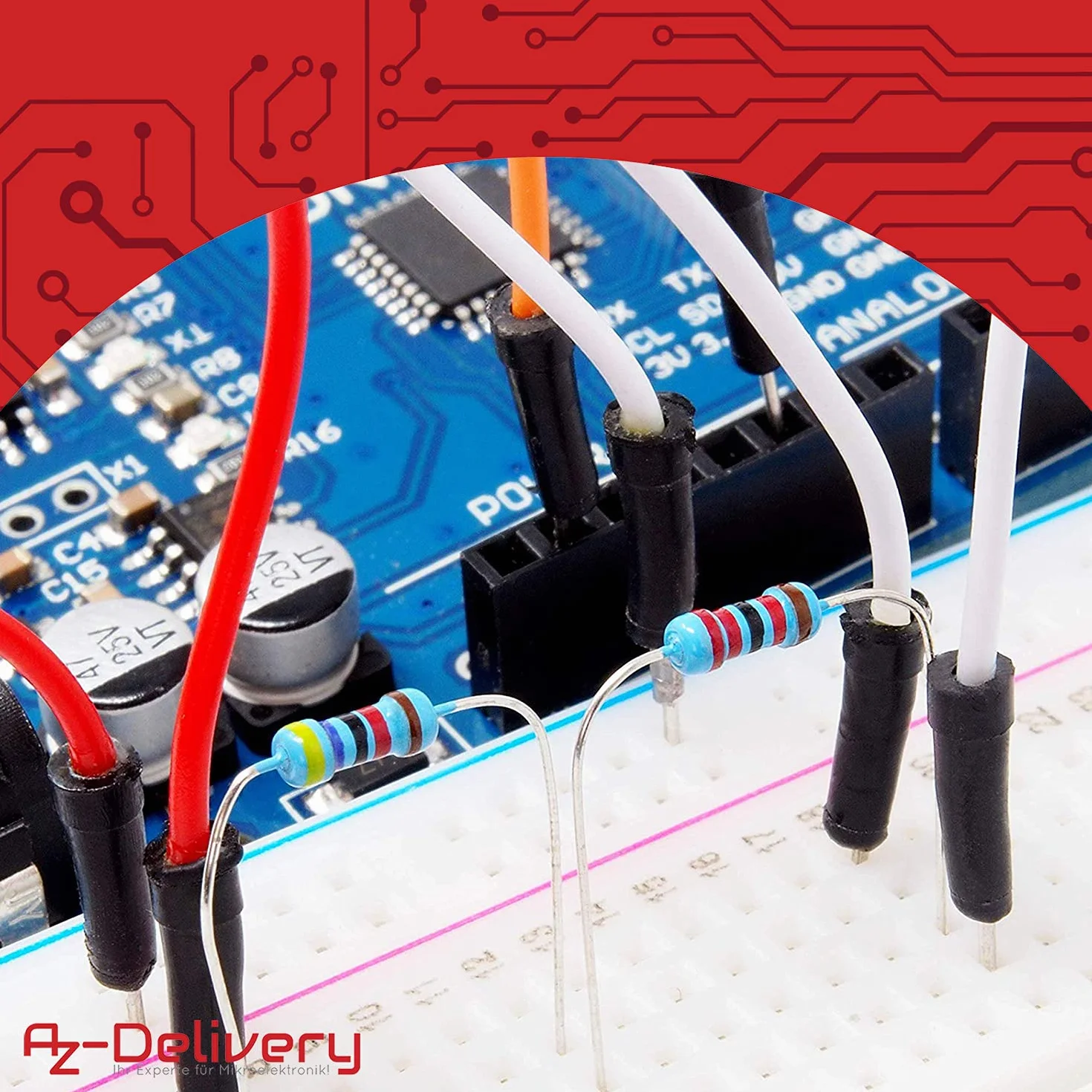 AZDelivery Zestaw rezystorów 525 sztuk 0 Ohm -1M Ohm kompatybilny z Arduino Raspberry Pi