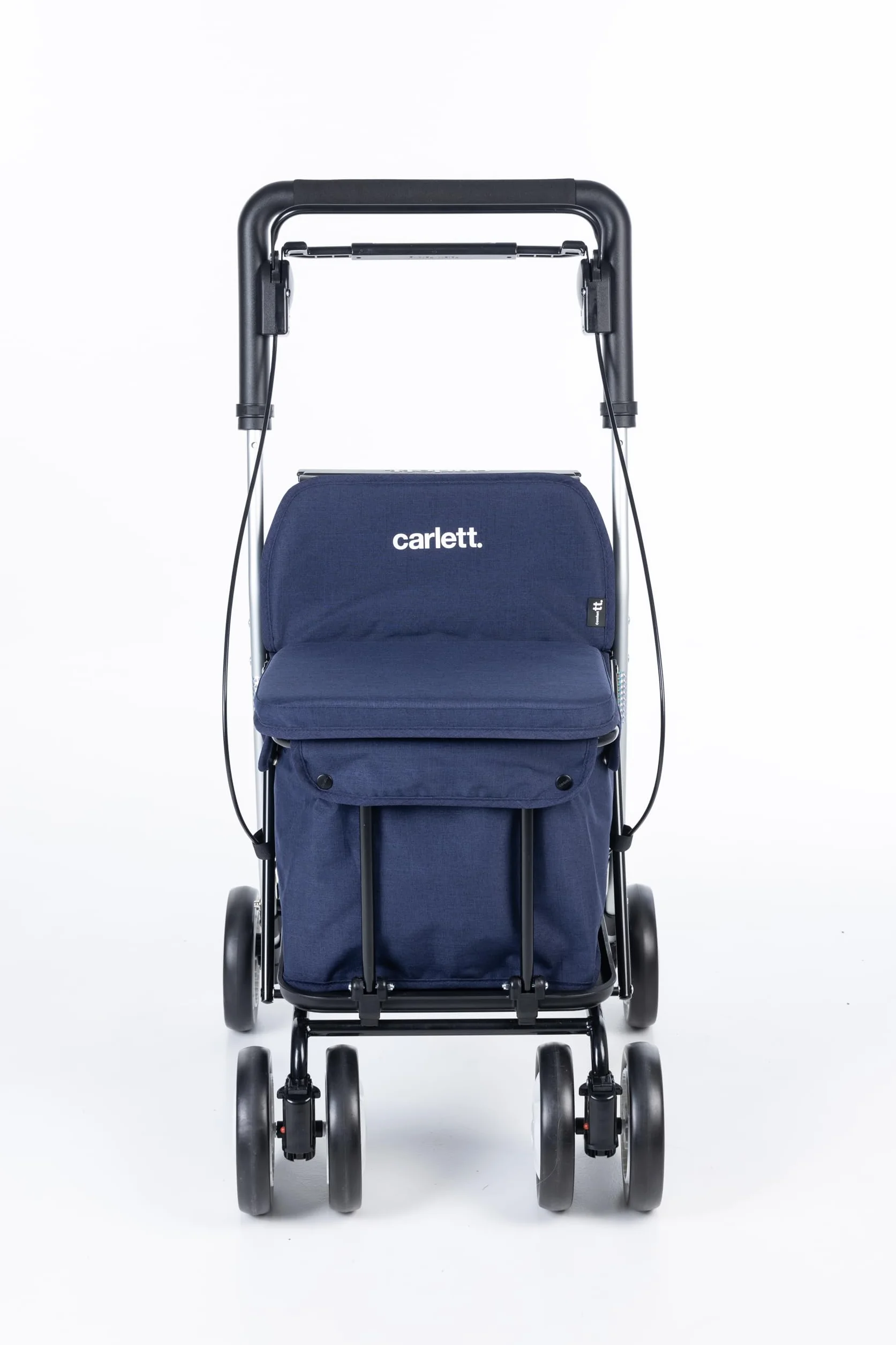 Carlett Lett800 Comfort Move Składany wózek na zakupy z siedziskiem 4 koła 29 l 15 kg Morski