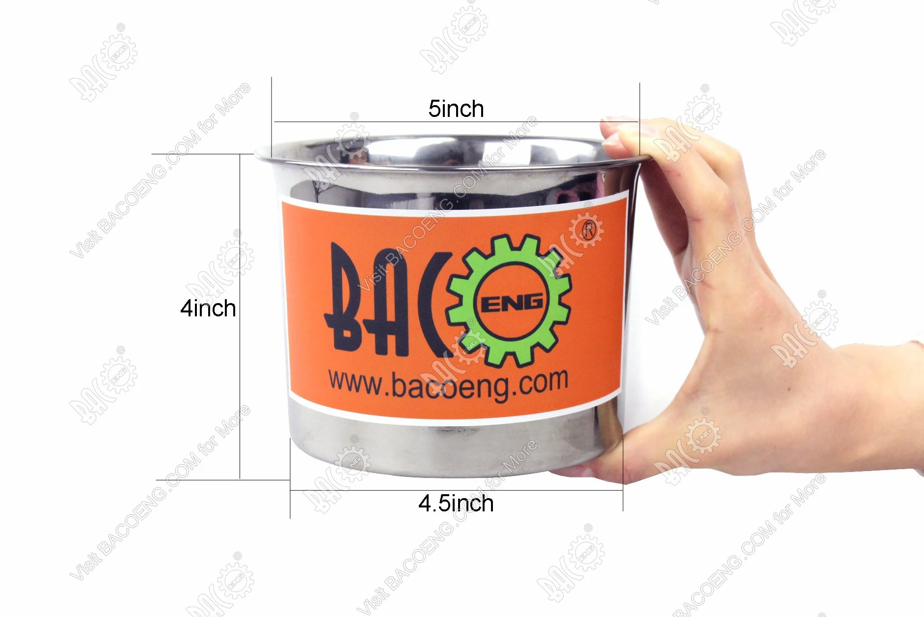 BACOENG Komora próżniowa 1,2 l, stal nierdzewna