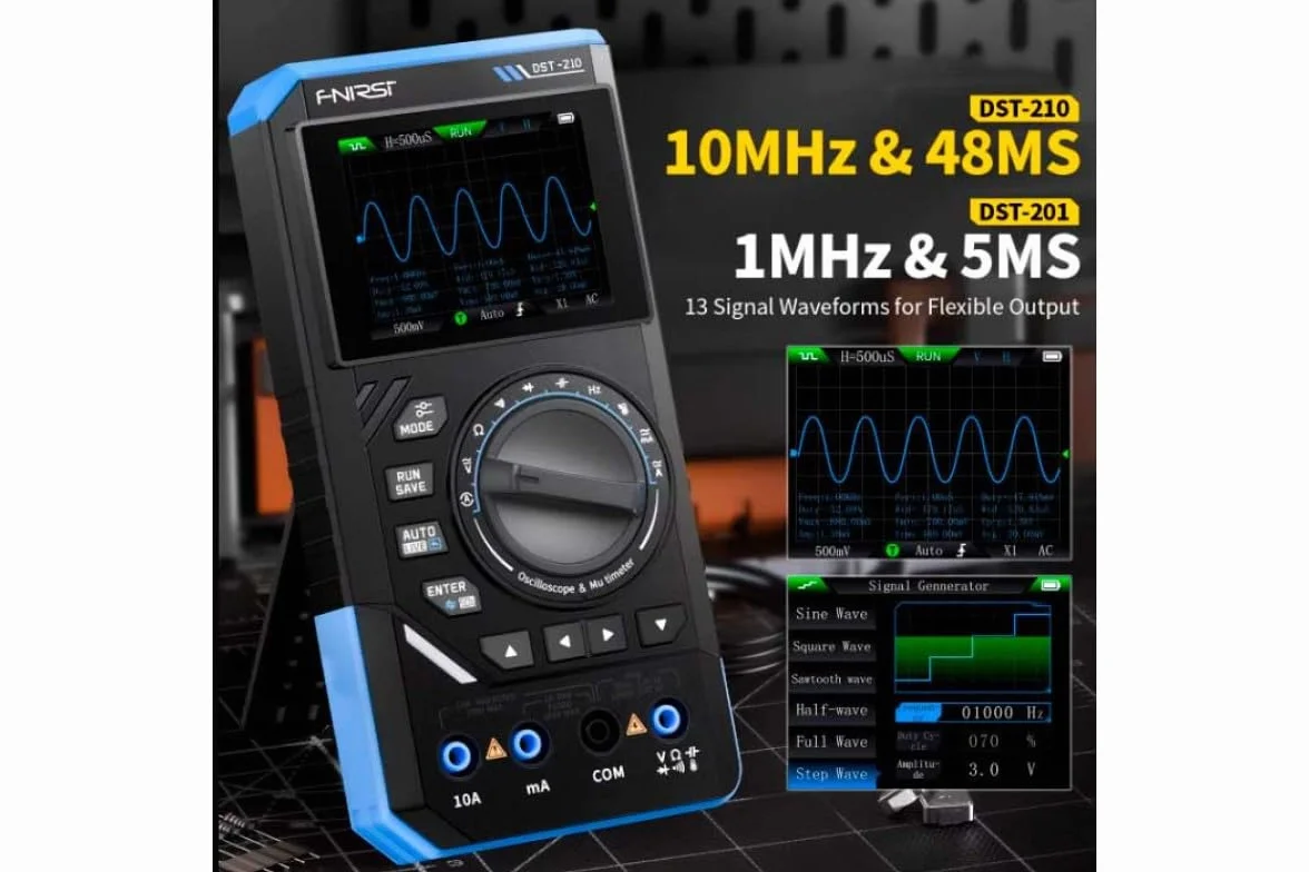 FNIRSI DST-201 przenośny oscyloskop cyfrowy z multimetrem cyfrowym generator sygnałów