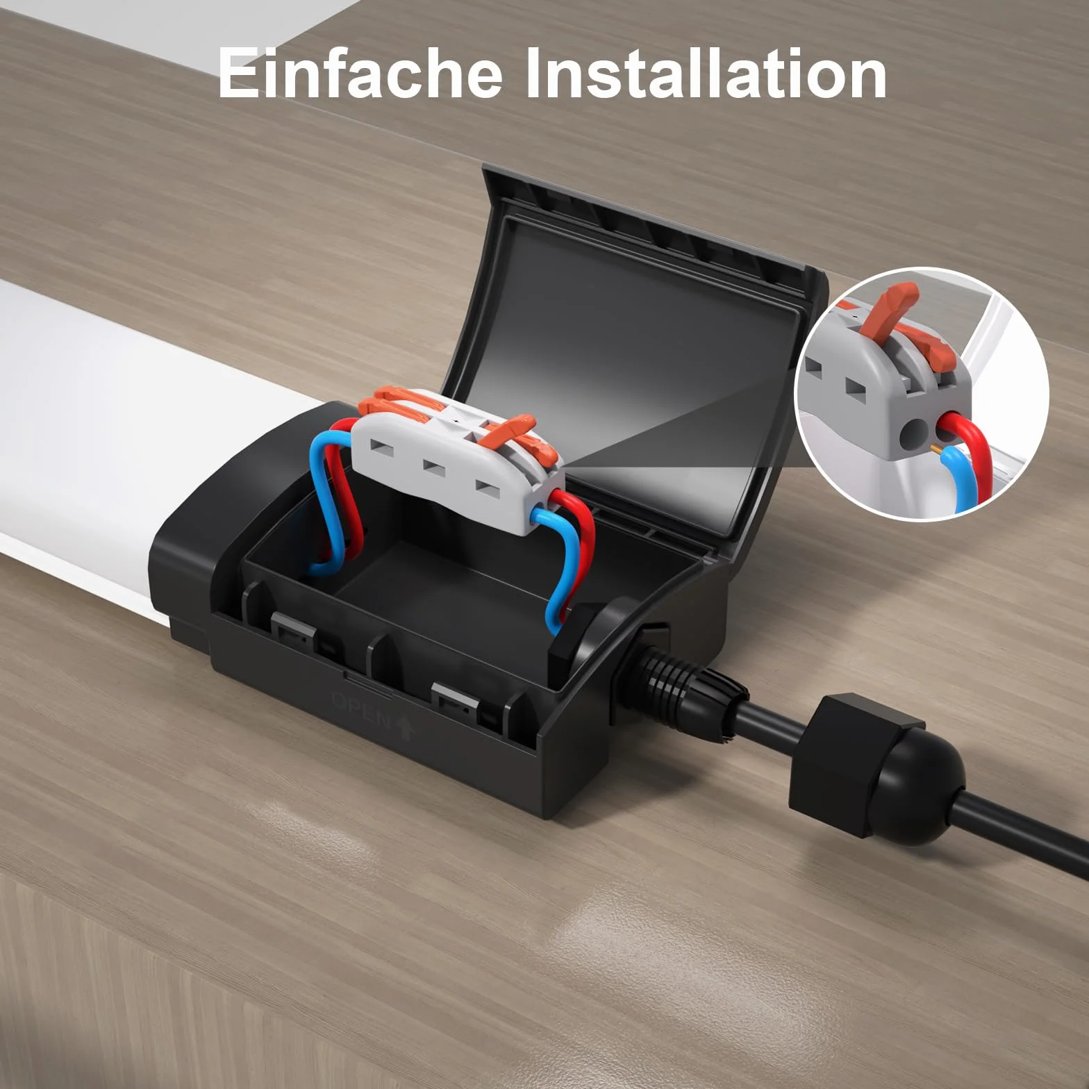 Modlicht Lampa LED do wilgotnych pomieszczeń, 60 cm, 18 W, 5000 K, zimna biel, 1980 lumenów, ultracienka, sufitowa, płaska, wodoodporna, IP65