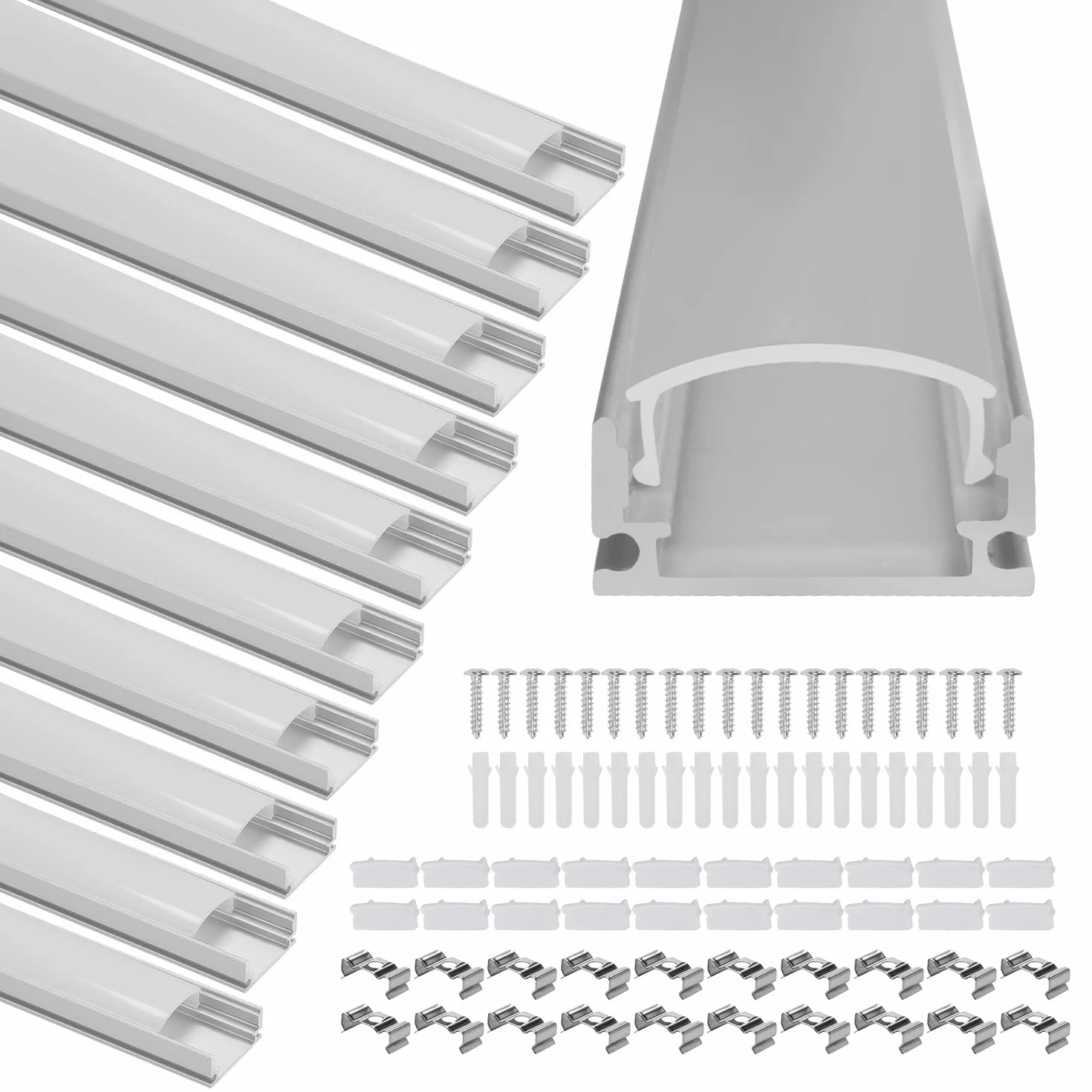 Profil aluminiowy LED 10x1m kanał do taśm LED do 12,5mm