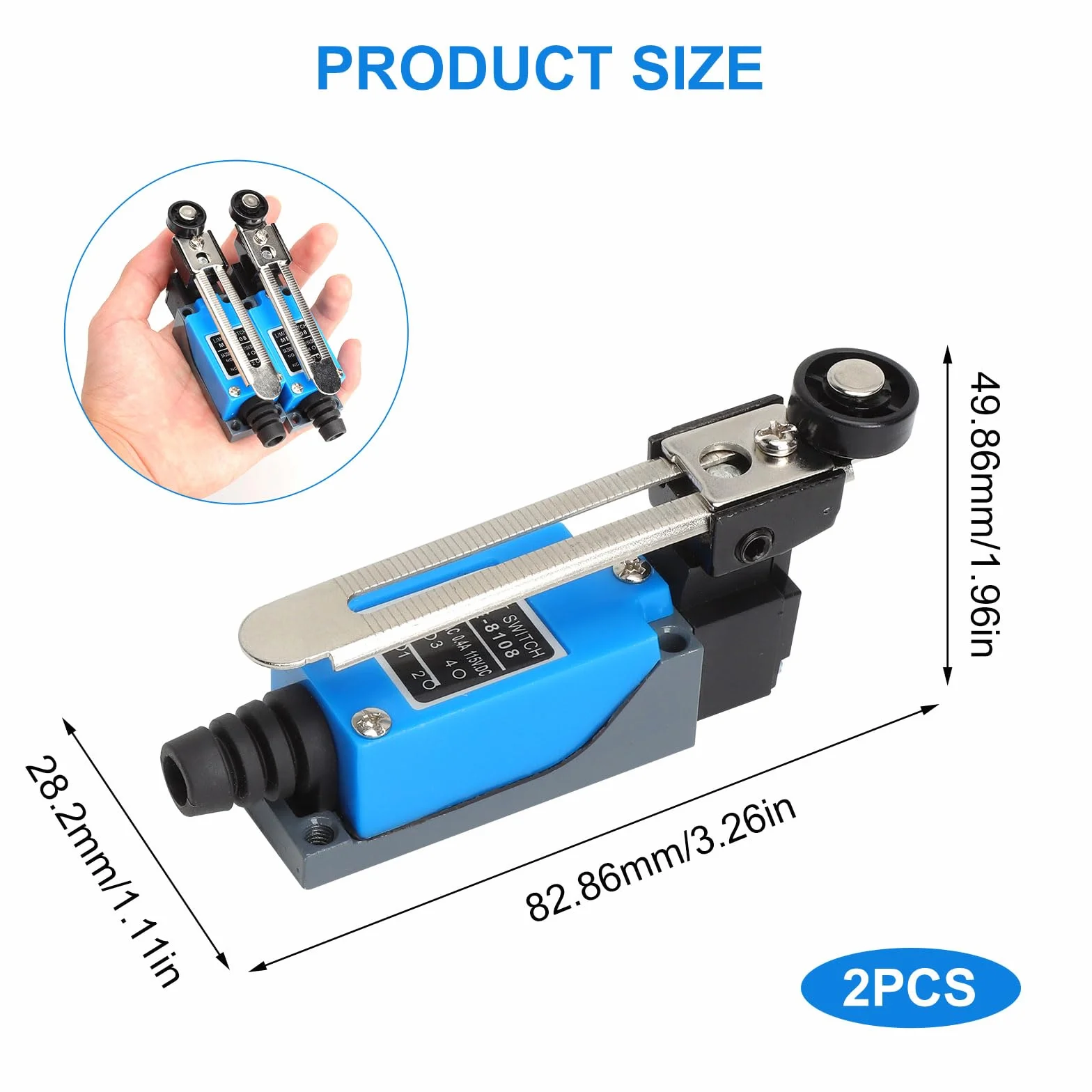 TNSLAND Me-8108 wodoszczelny wyłącznik krańcowy 250V 5A NO+NC 2 sztuki