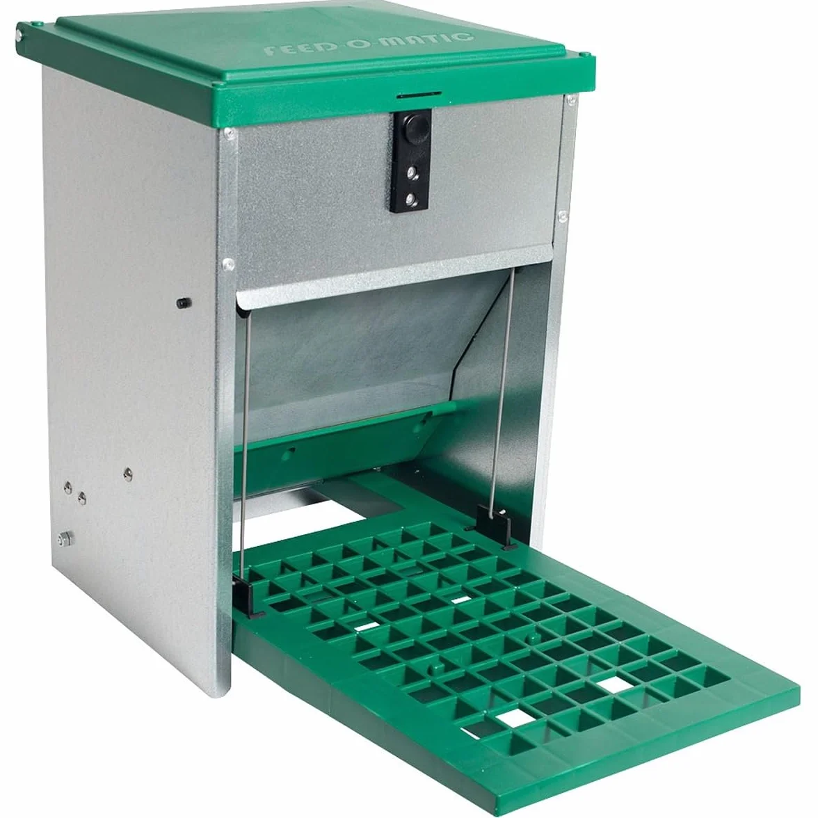 Feedomatic automat do karmy dla drobiu, 5 kg, z płytą do wchodzenia 5 kg, dozownik karmy dla drobiu, koryto dla kur