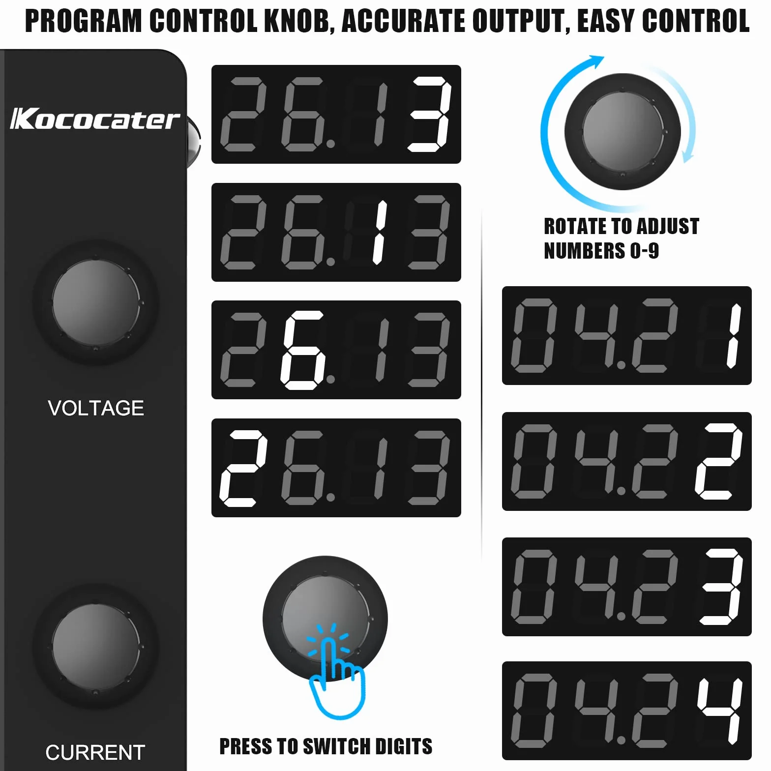 Zasilacz laboratoryjny 0-30 V 0-10 A DC regulowany z wyświetlaczem LED