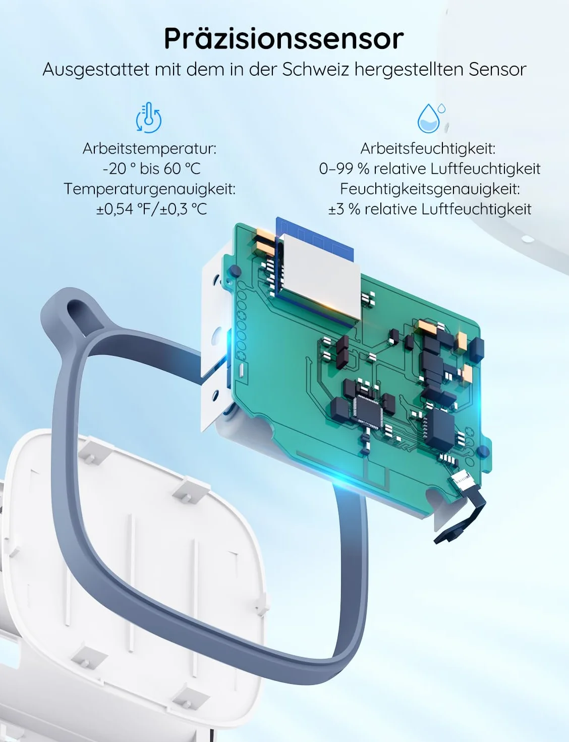 Govee Termometr Wi-Fi, higrometr do wnętrz, 2 sztuki, WiFi, miernik temperatury i wilgotności powietrza z powiadomieniami o aplikacji i zapisywaniem danych, odpowiedni do szklarni, piwnicy na wino