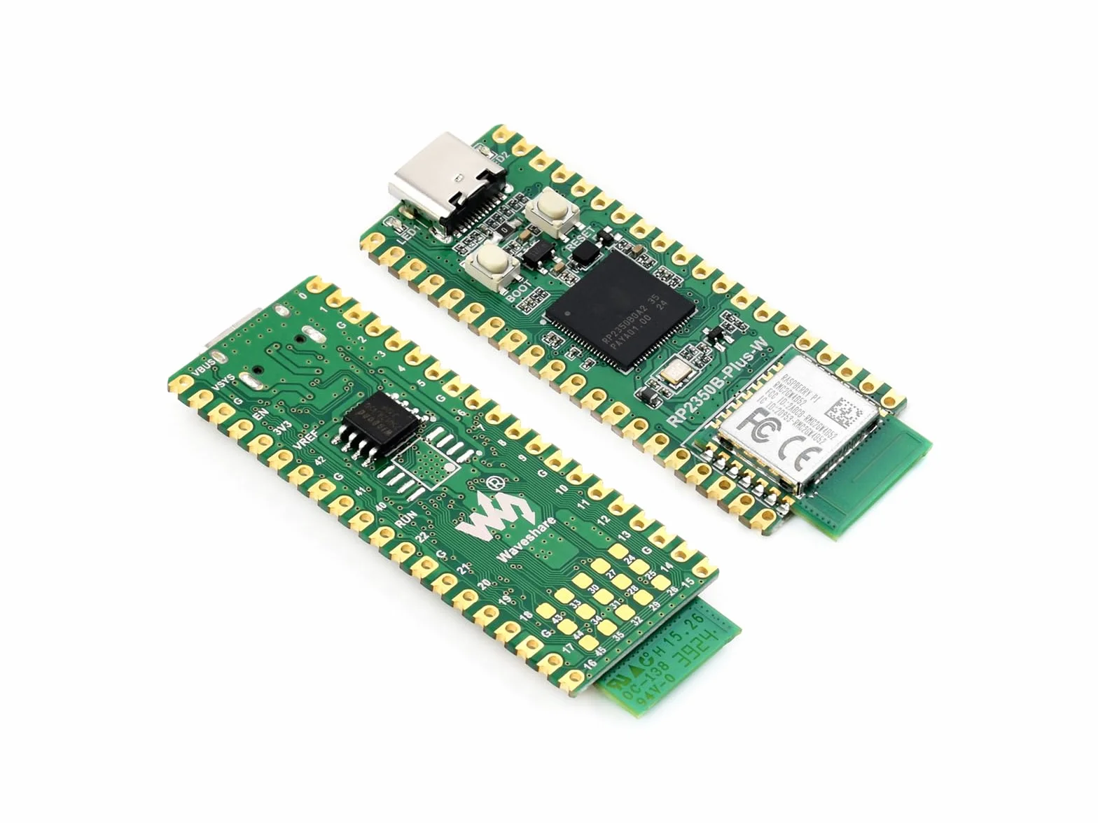 Waveshare RP2350 Płyta rozwojowa mikrokontrolera RP2350B-Plus-W, wyposażona w moduł radia Raspberry Pi 2, obsługa Wi-Fi i Bluetooth, wbudowany 520 KB SRAM i 16 MB pamięci flash on-chip