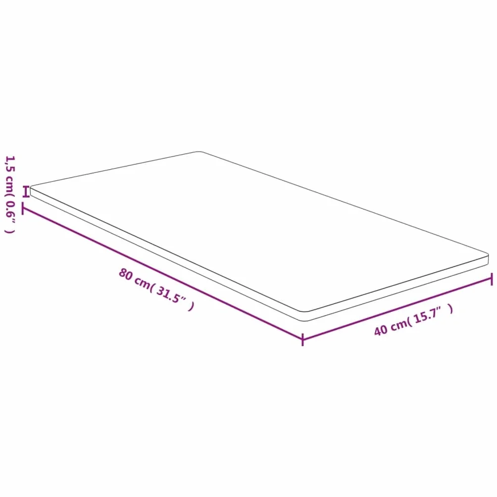 vidaXL Blat do stołu bambusowy 40x80x1,5 cm